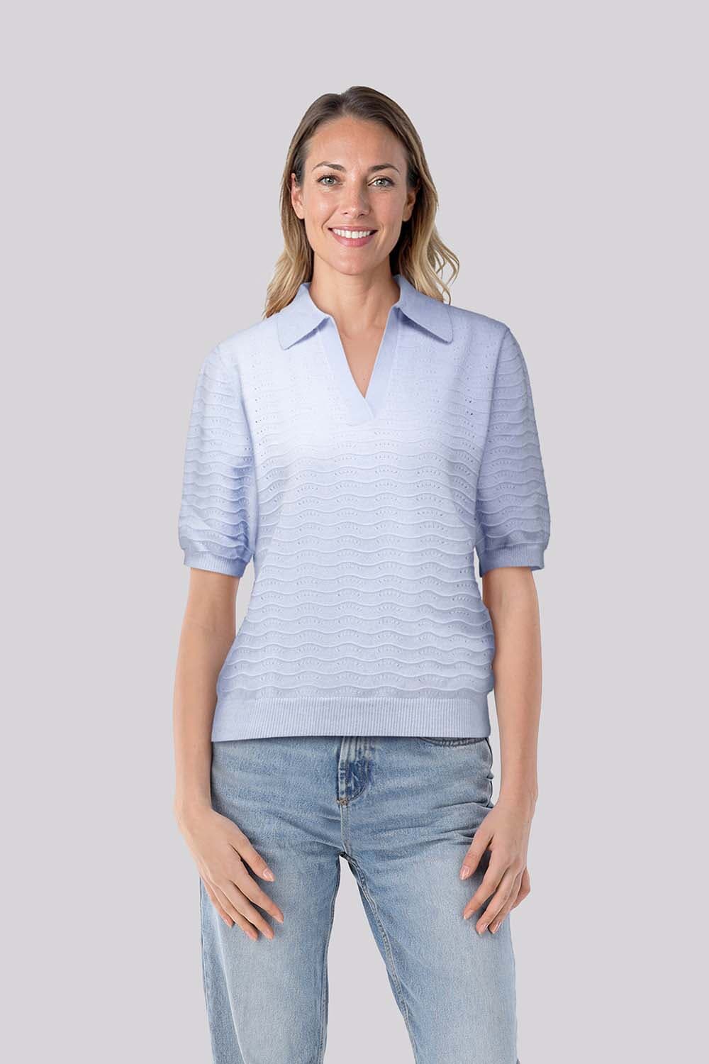 In Shape Trui Ismay  Blauw