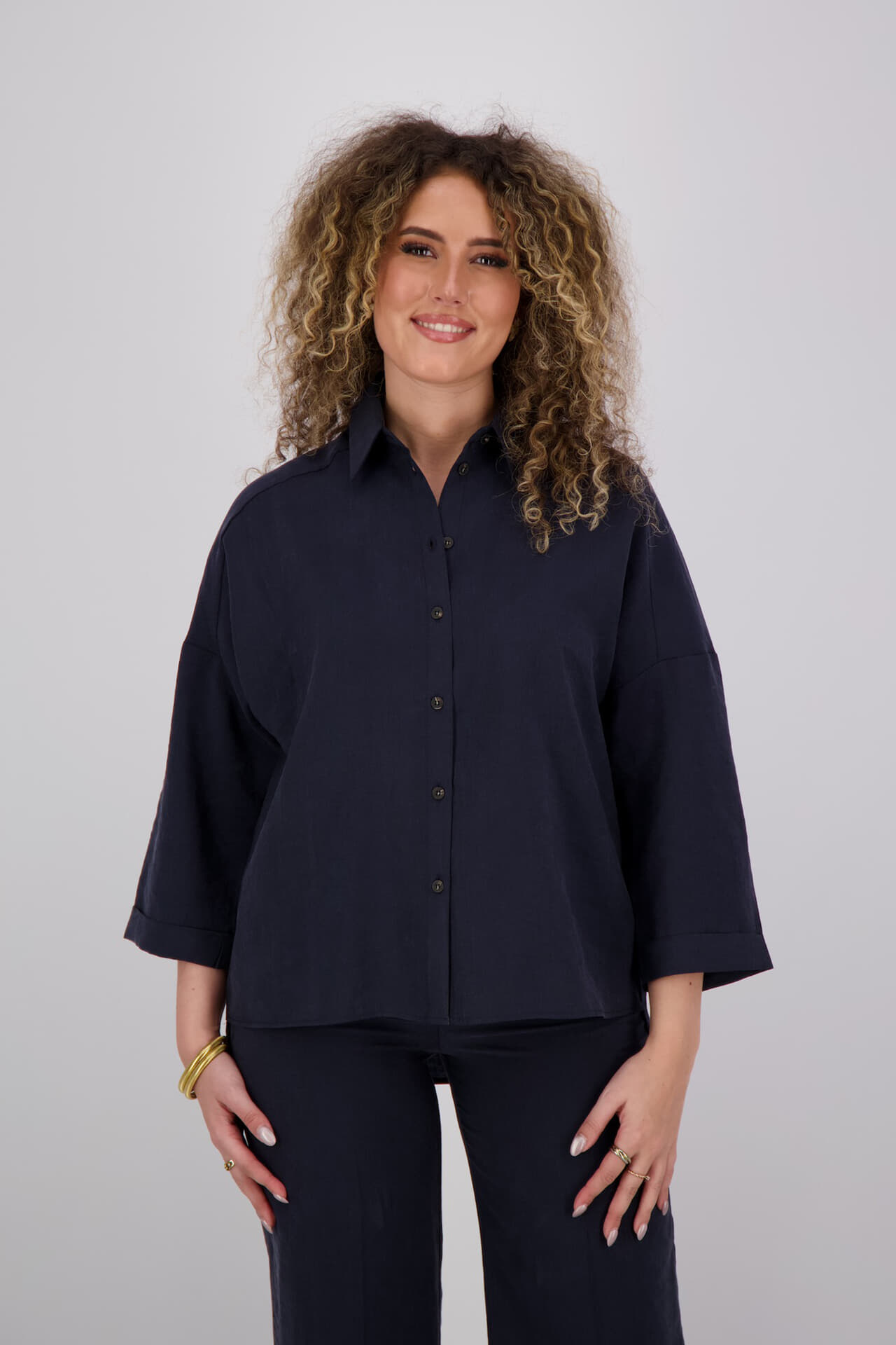 In Shape Blouse Caro  Navy