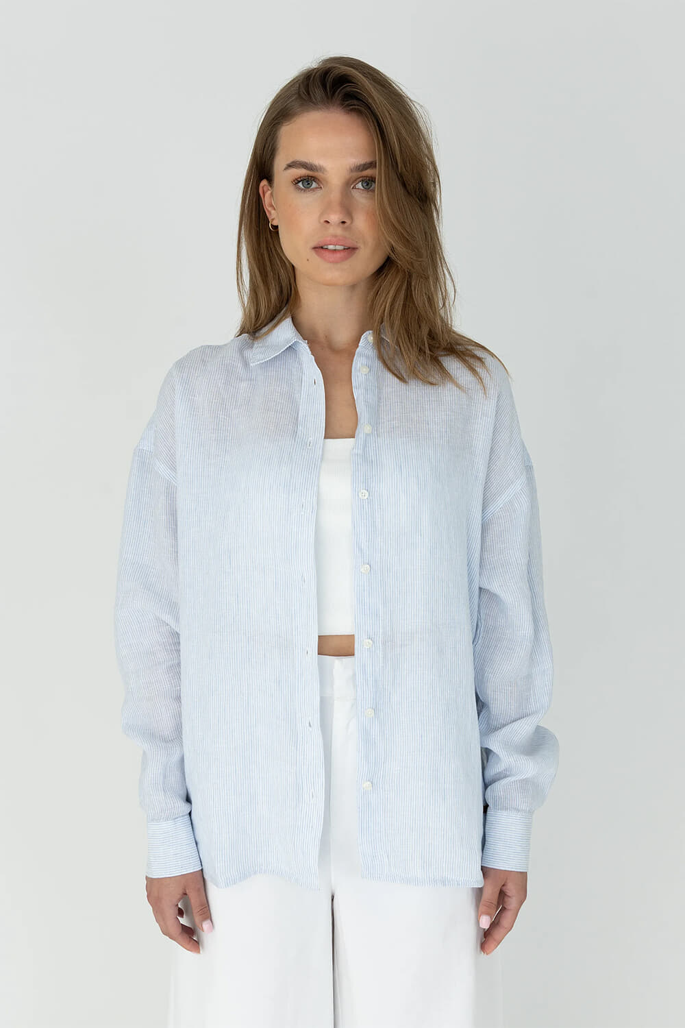 Moscow Blouse NewButtons Blauw