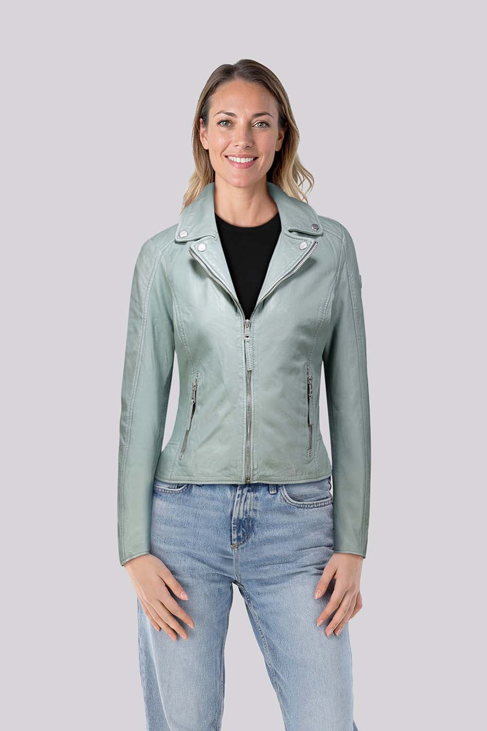 Mauritius Leren jas Bajah Groen