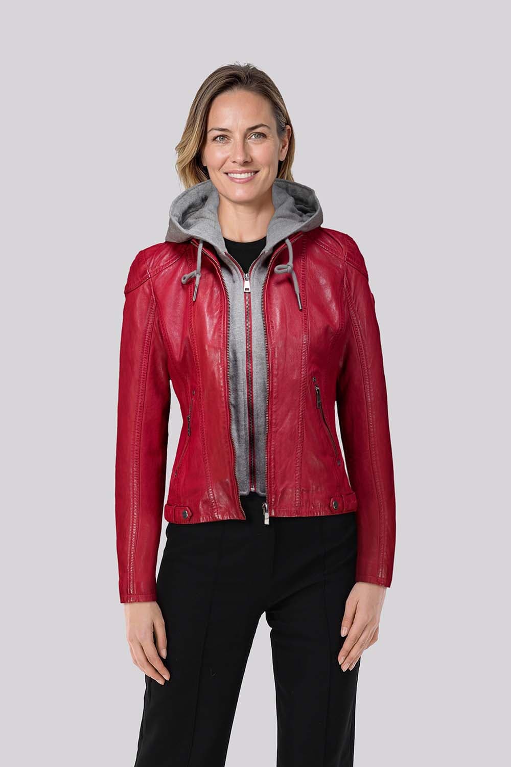 Mauritius Leren jas Rood