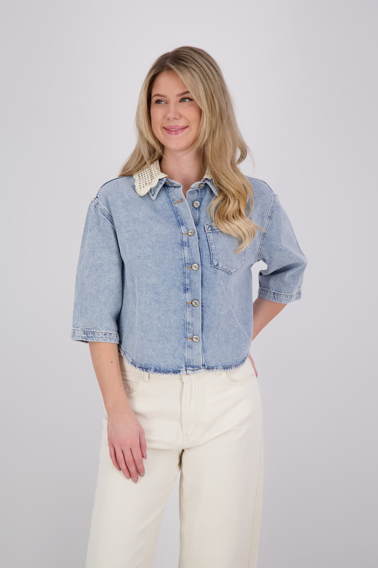 Anna Blue Blouse Shorty Jeans Light
