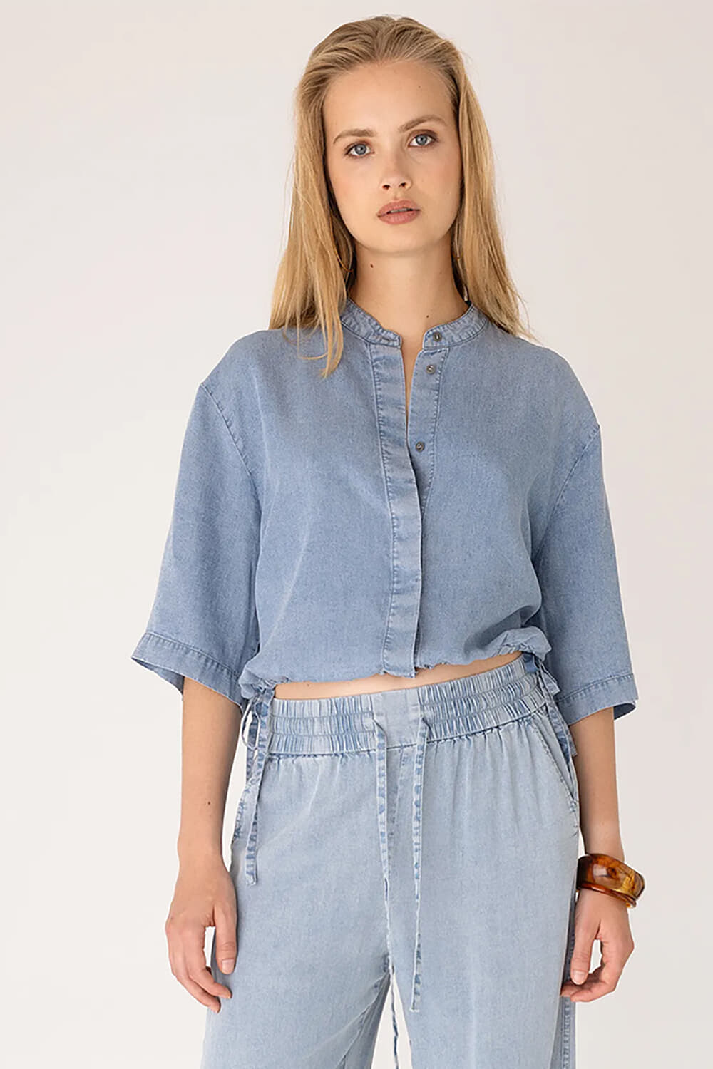 Anna Blue Broek Beach Jeans Light