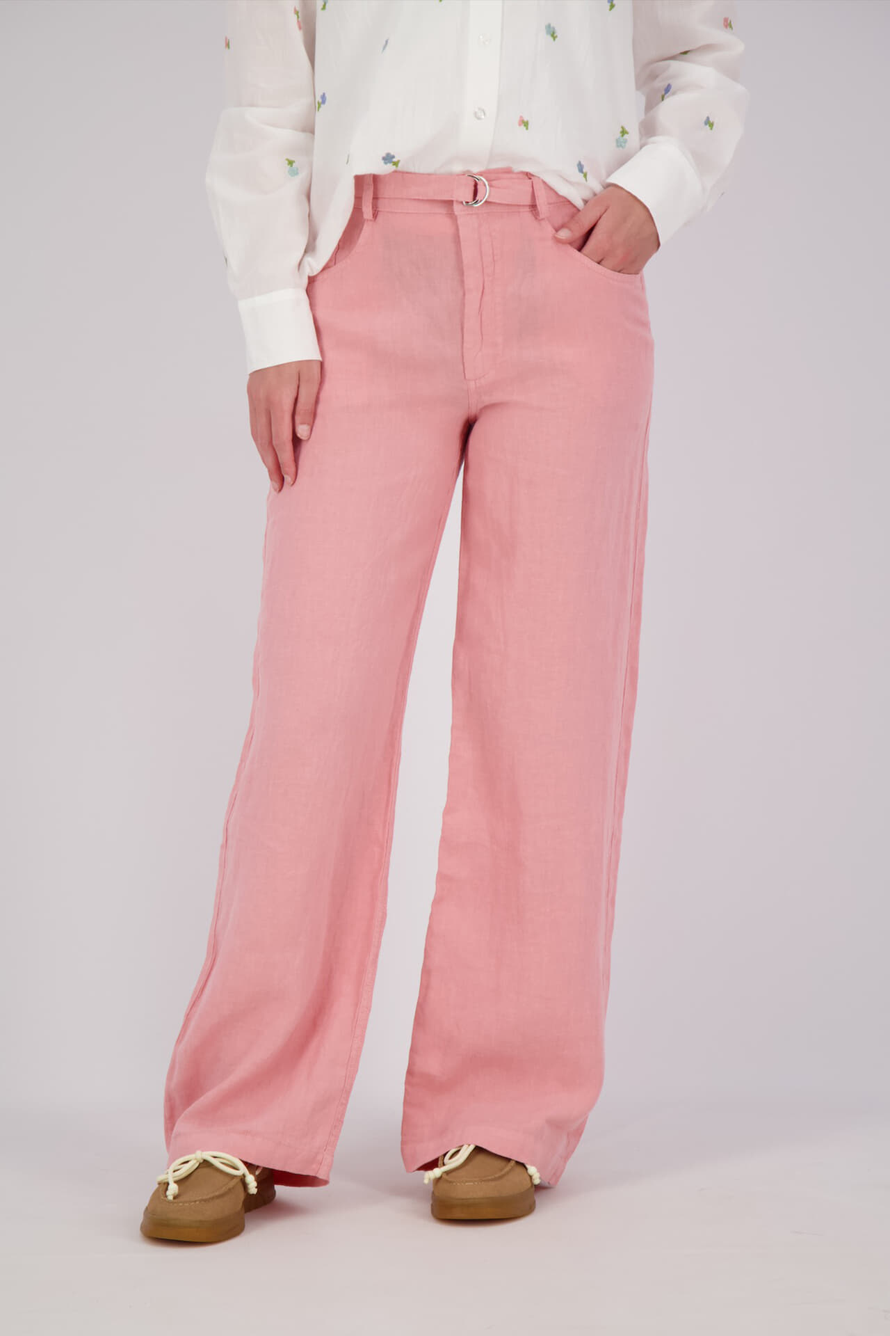 Anna Blue Broek Wide Roze