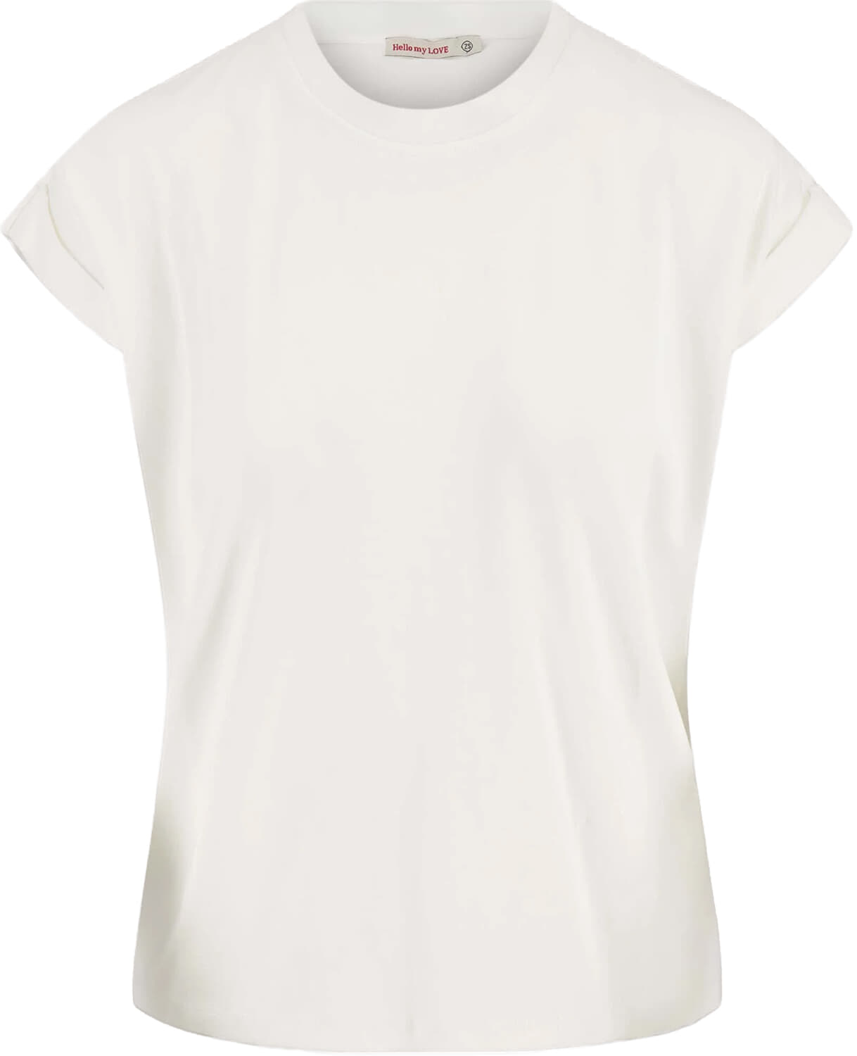 Zusss T shirt opgerolde mouw Off White