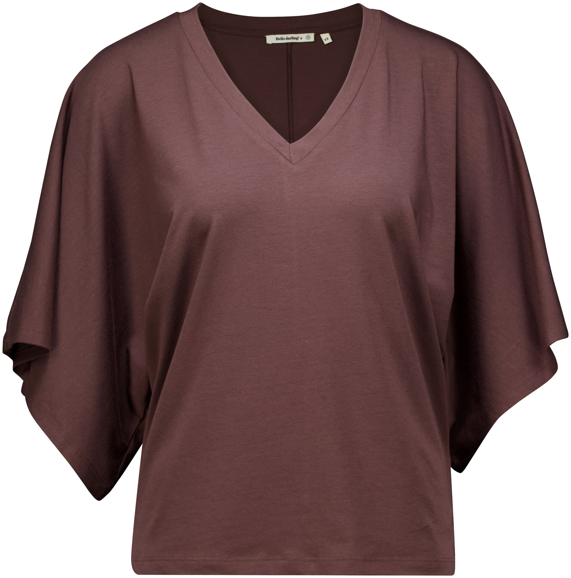 Zusss Top V hals Bruin