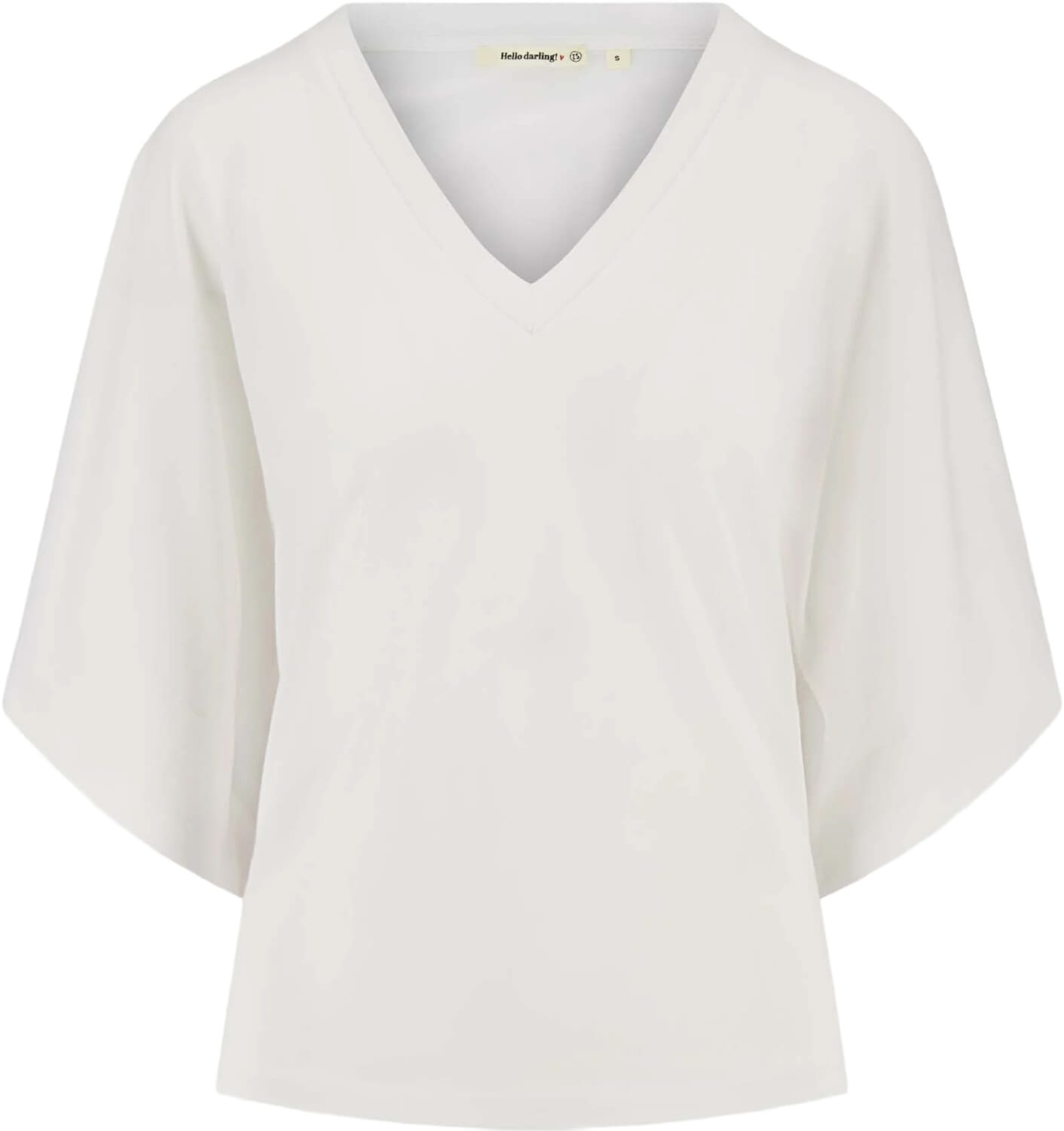 Zusss Top V hals tee Off White