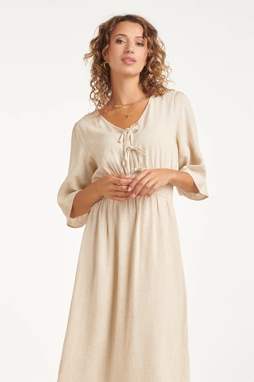 Smashed Lemon Jurk Beige