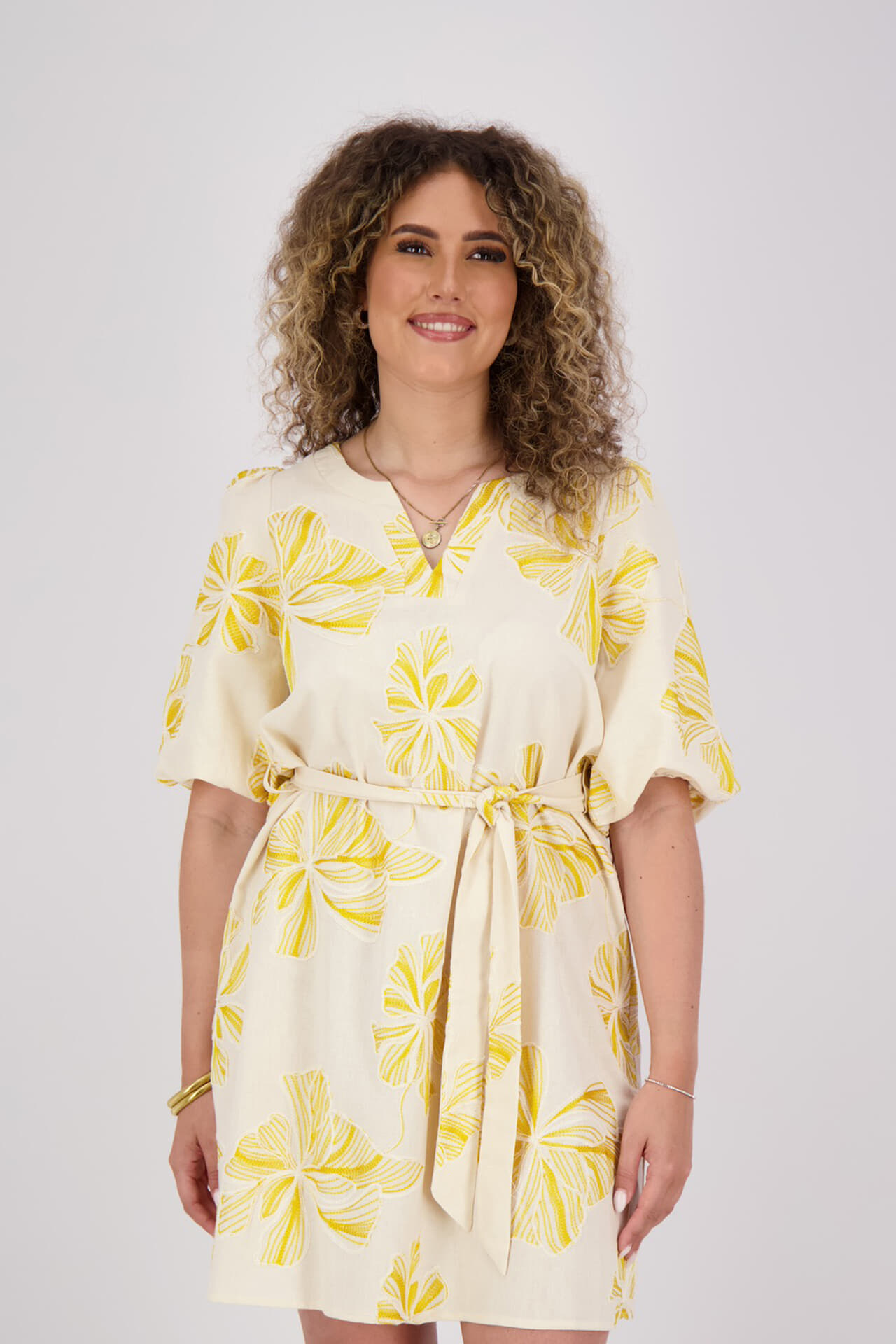 Smashed Lemon Jurk Beige