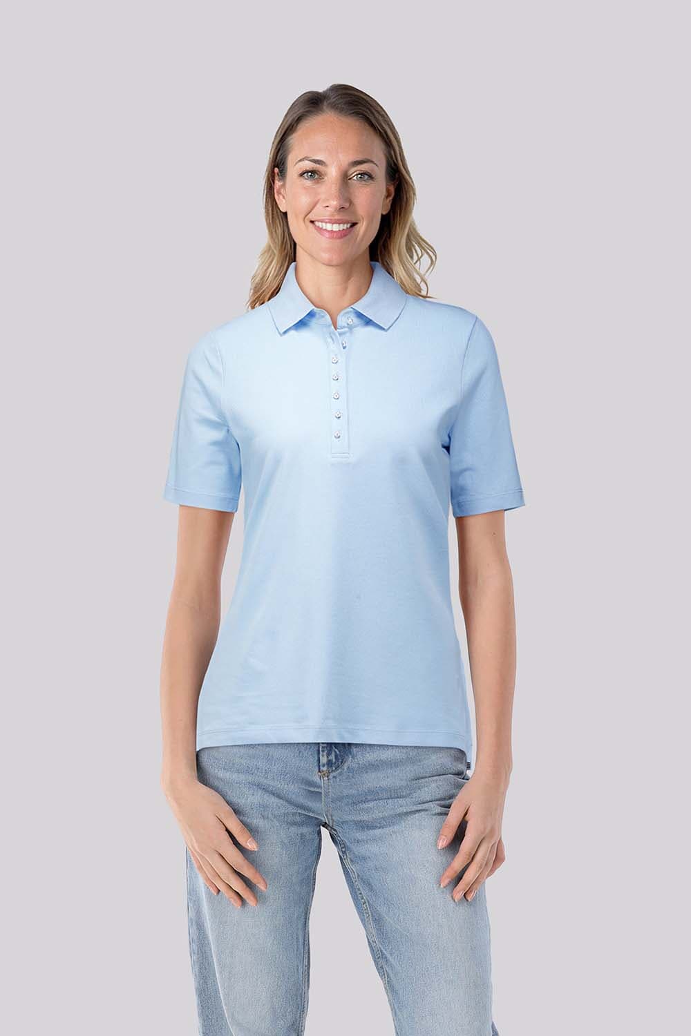 Bloomings Polo Pique Hemelsblauw