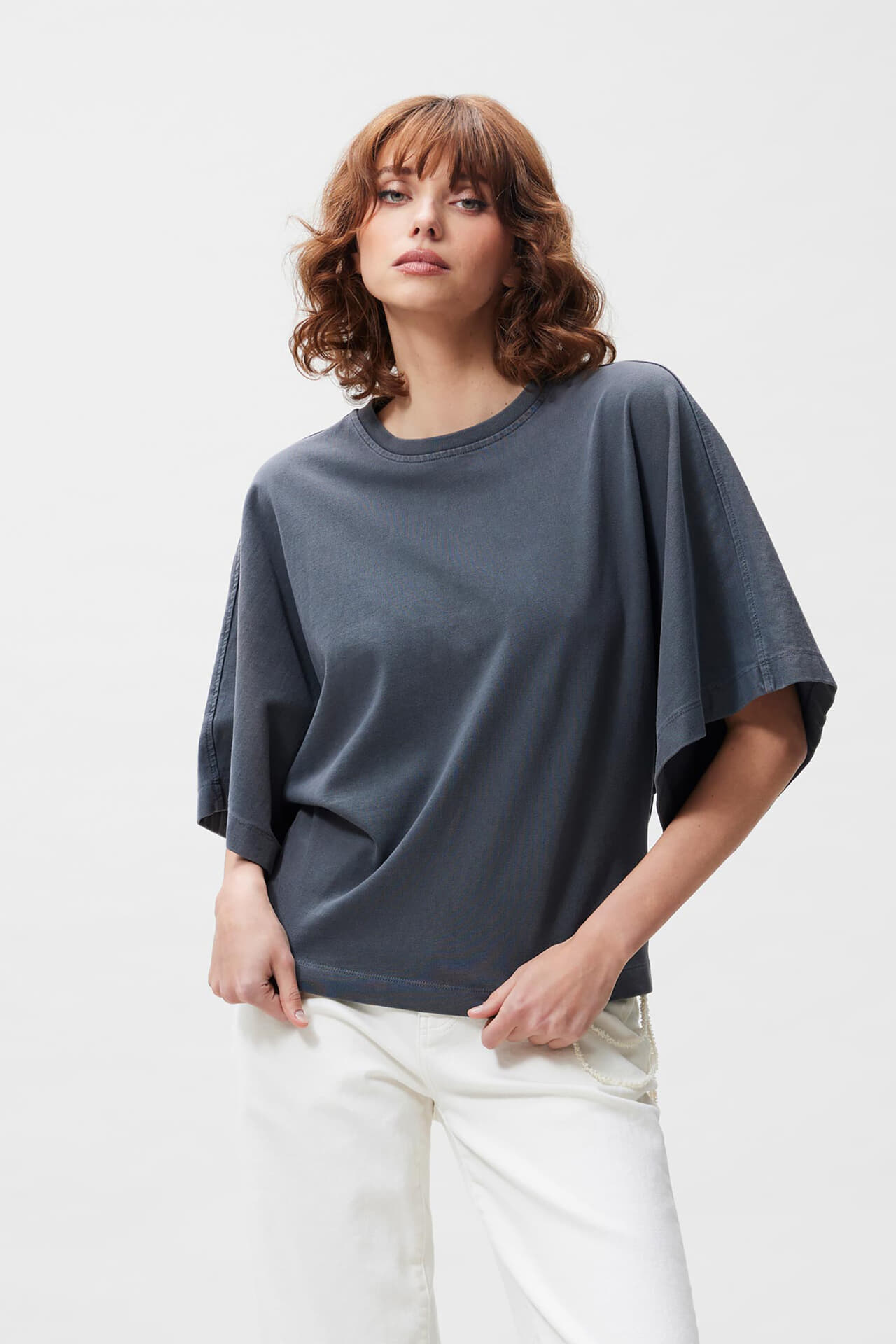 Catwalk Junkie T-shirt Batsleeve  Grijs