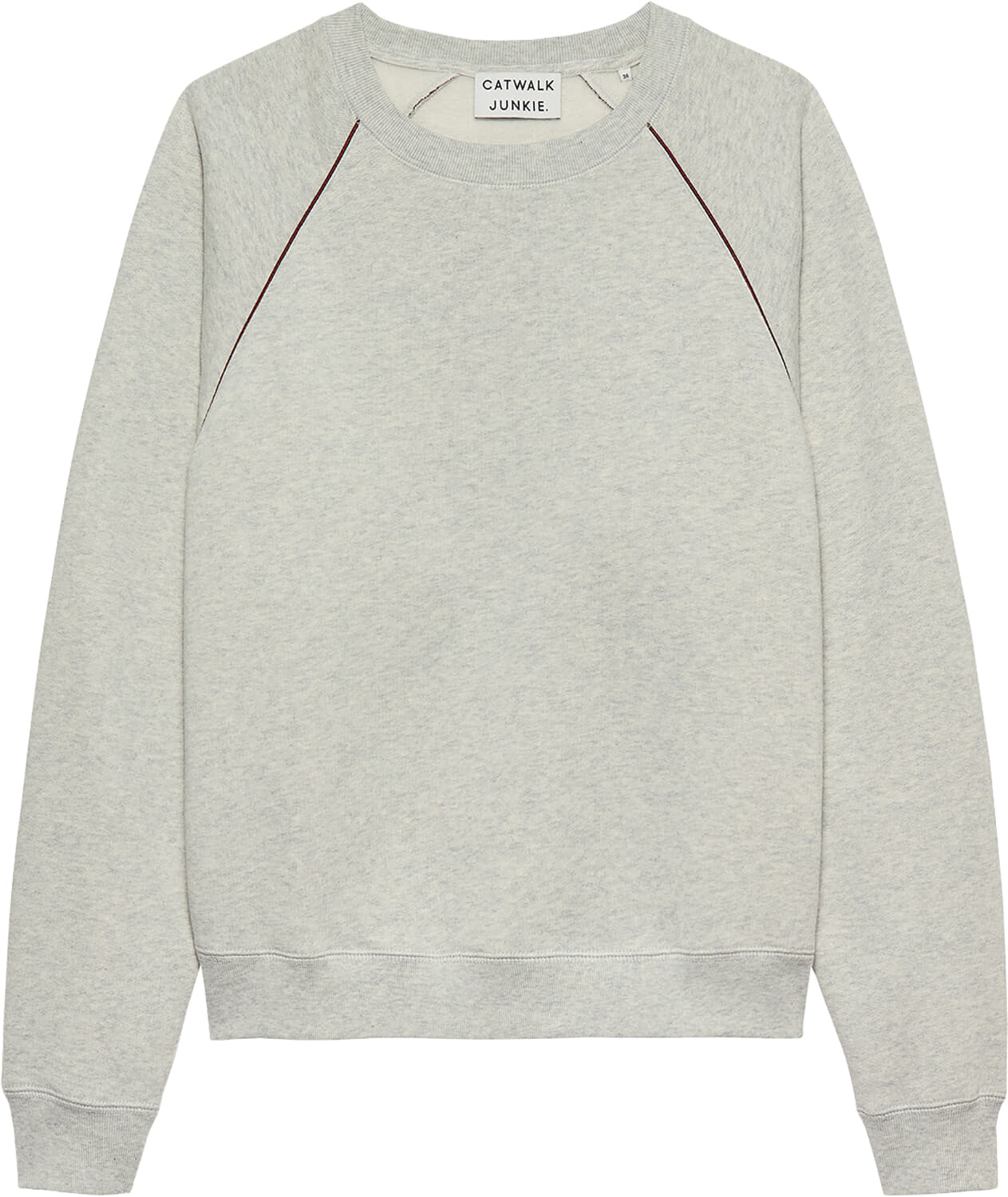 Catwalk Junkie Sweater Graphic with piping Grijs