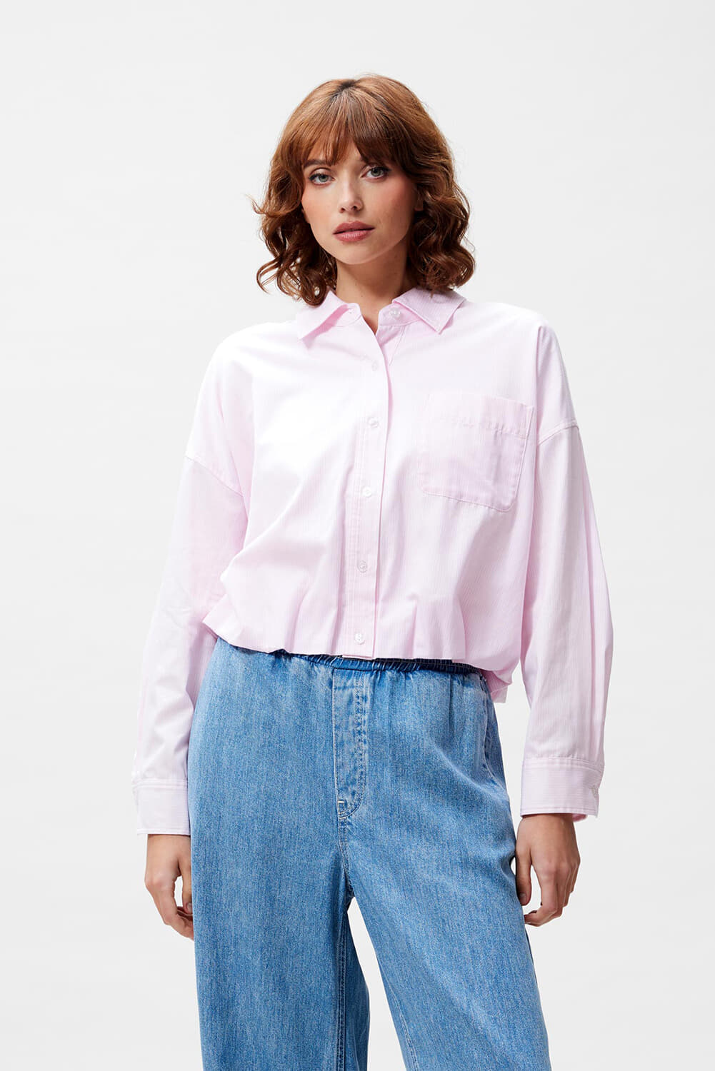 Catwalk Junkie Blouse Tuck in Roze