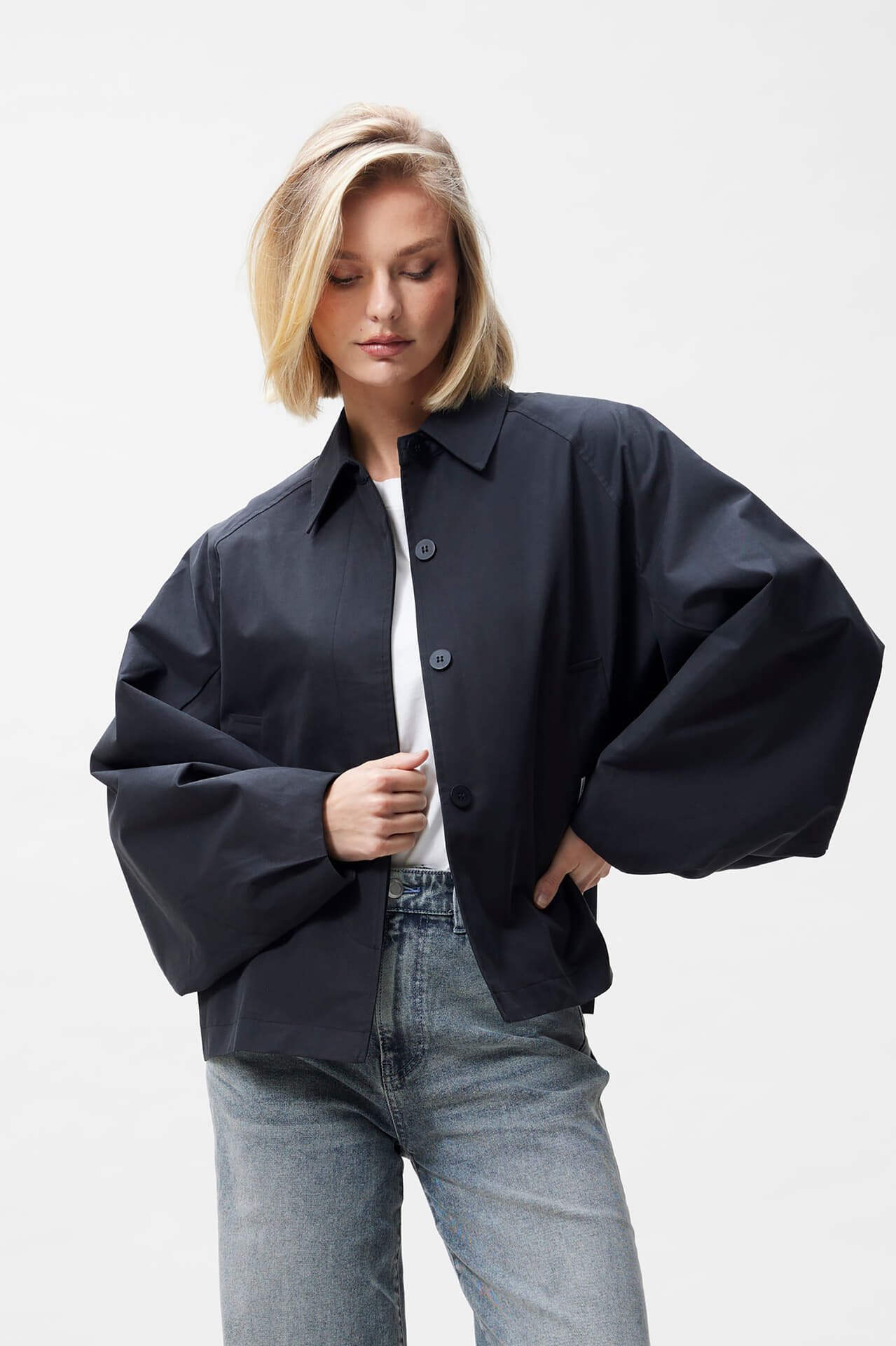 Catwalk Junkie Cape Trenchcoat Zwart