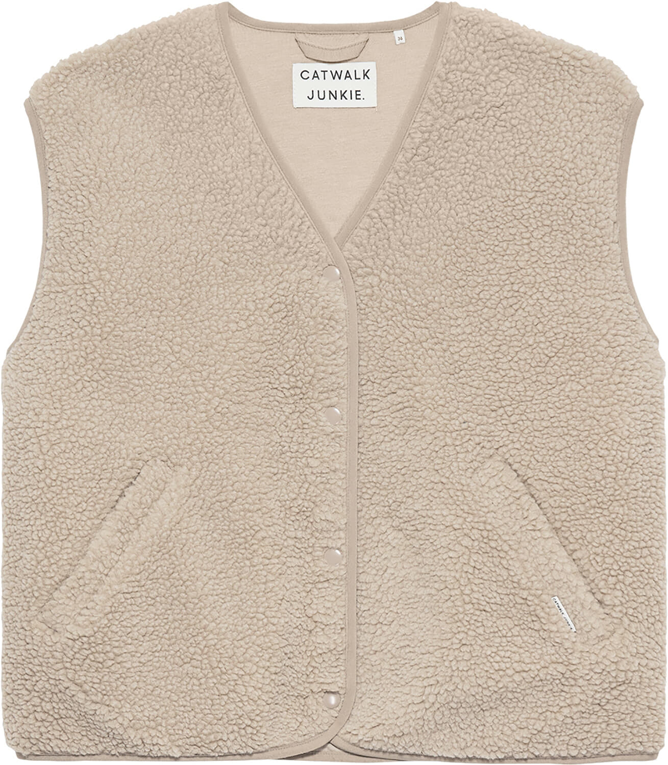 Catwalk Junkie Bodywarmer Teddy Grijs