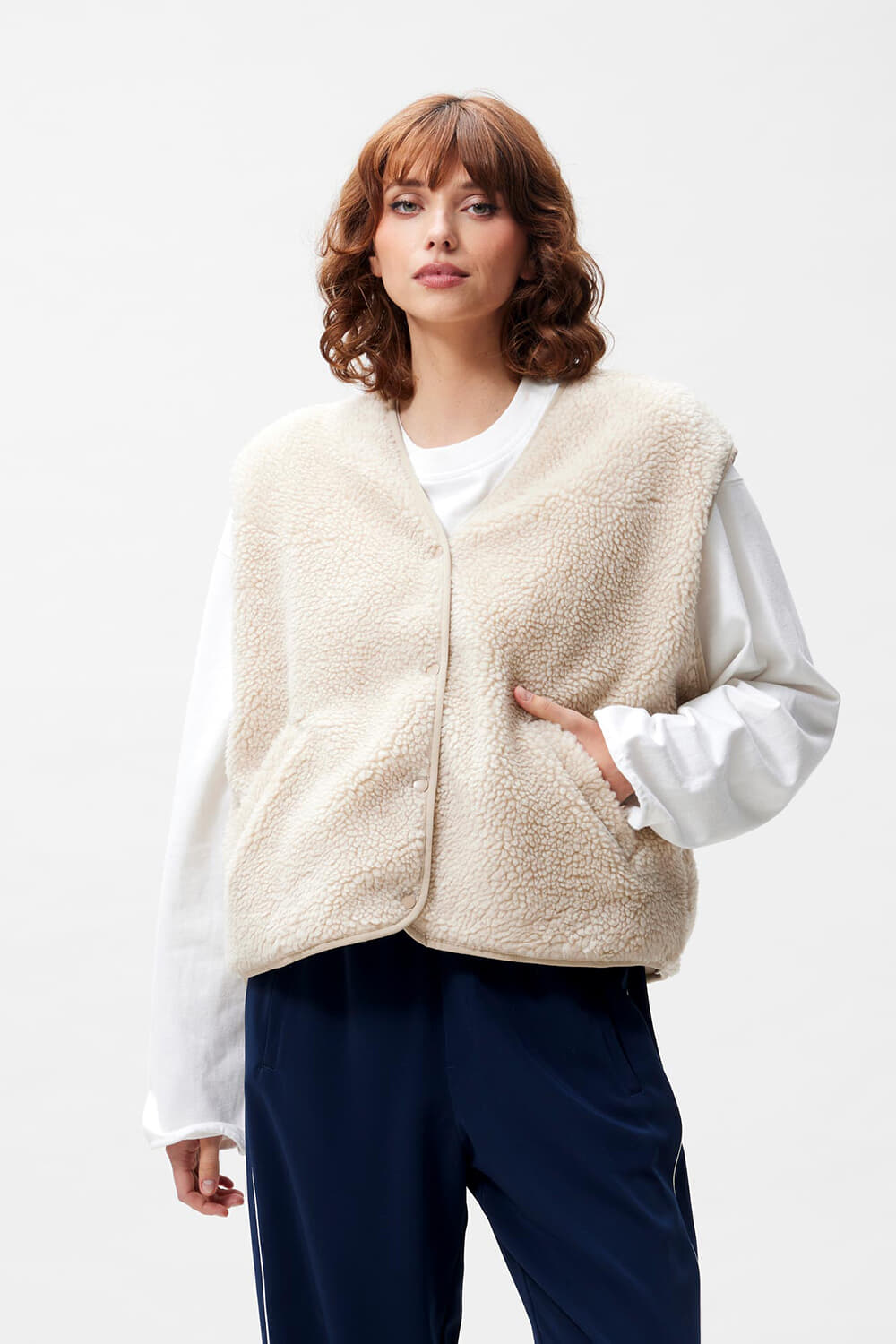 Catwalk Junkie Bodywarmer Teddy Grijs