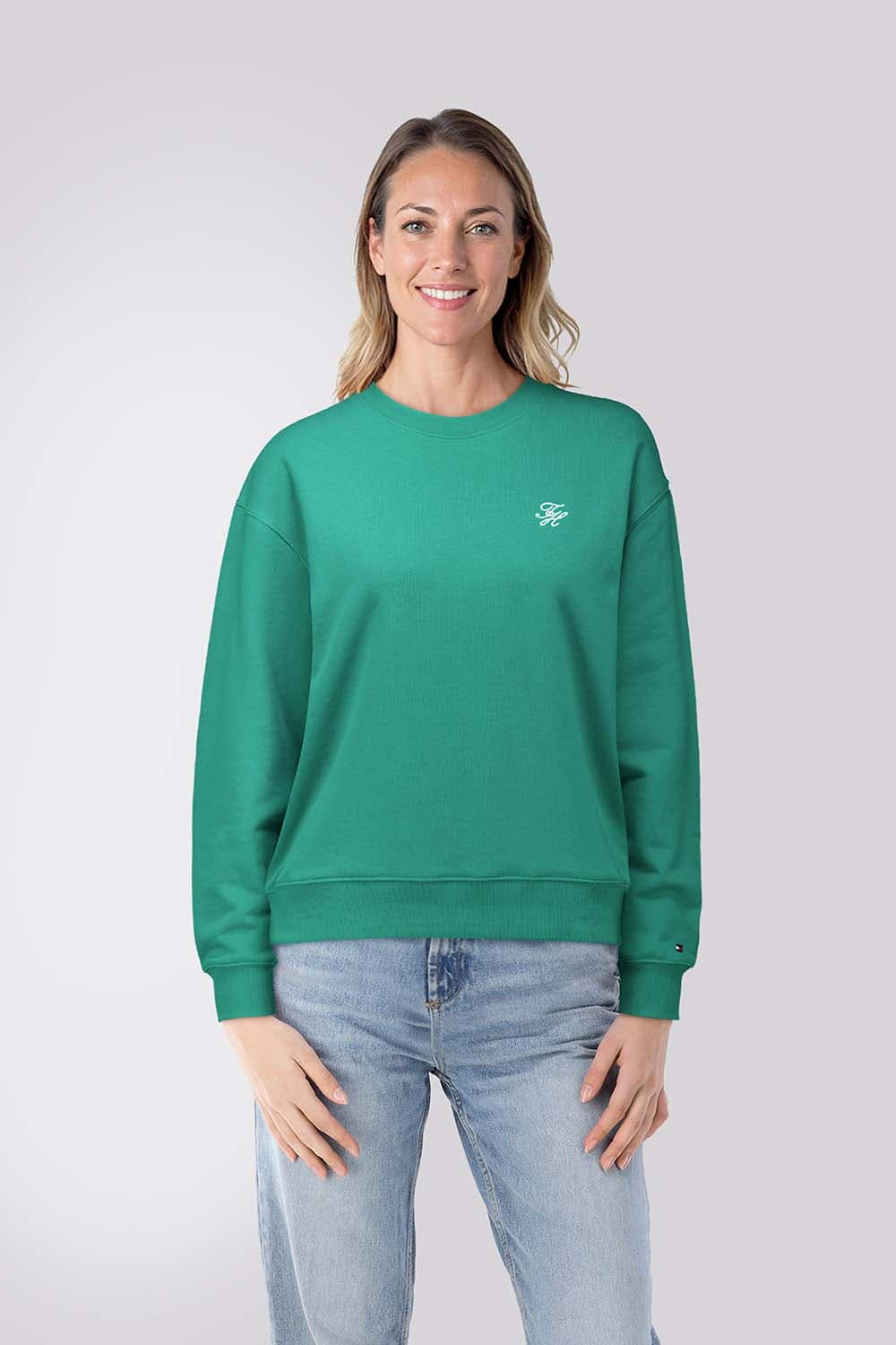 Tommy Hilfiger Sweater TH script Groen