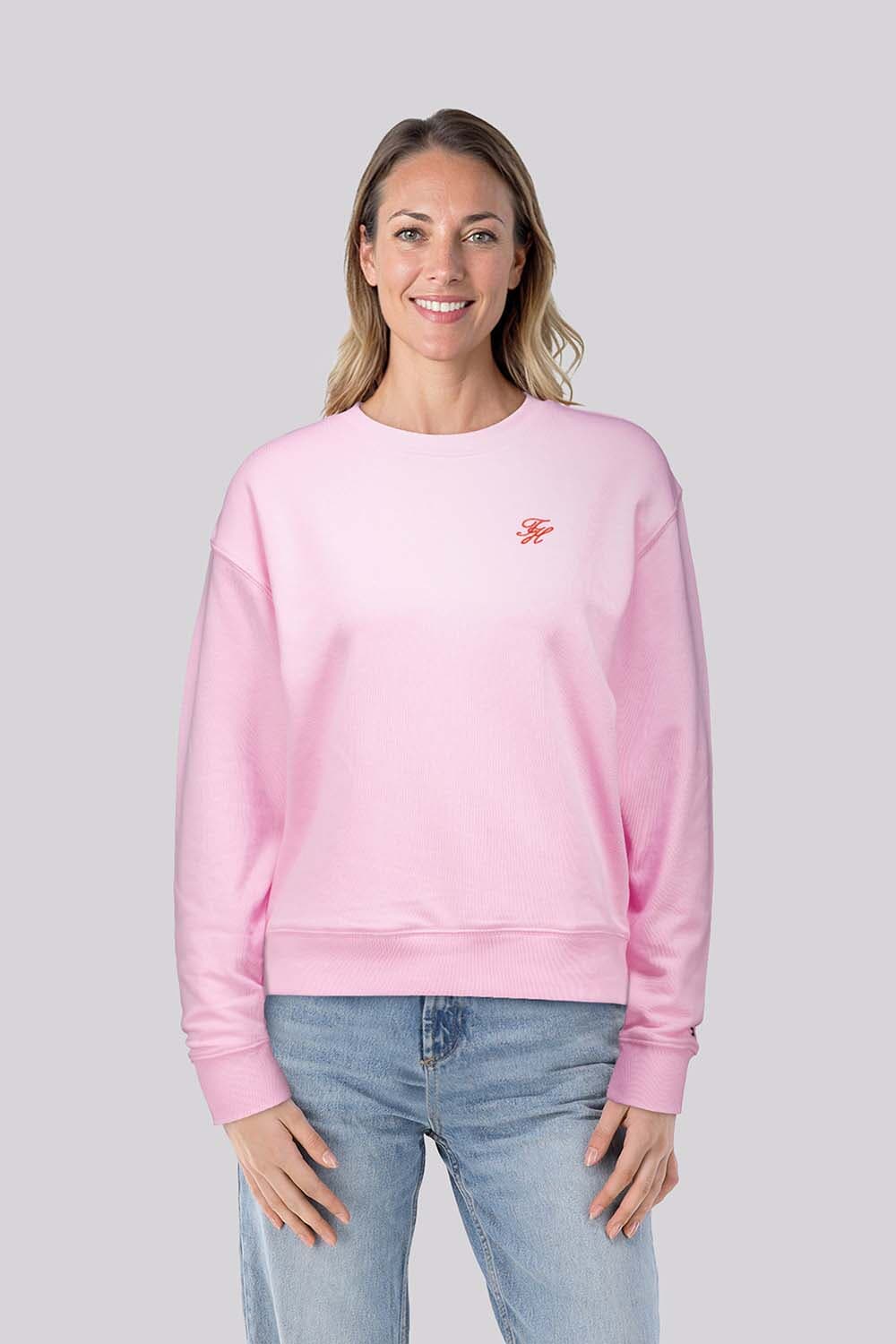 Tommy Hilfiger Sweater TH script Roze