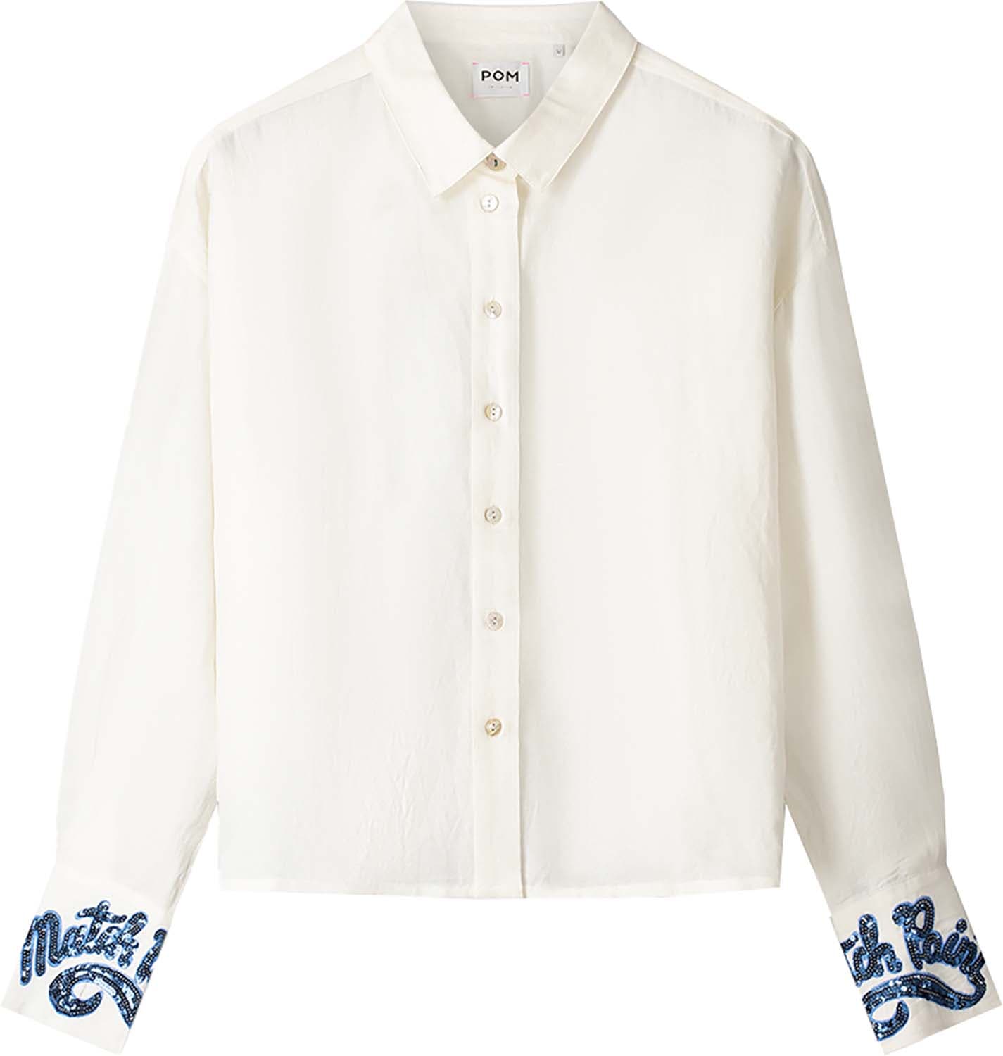 Pom Amsterdam Blouse White Sequins Matchpoint Wit