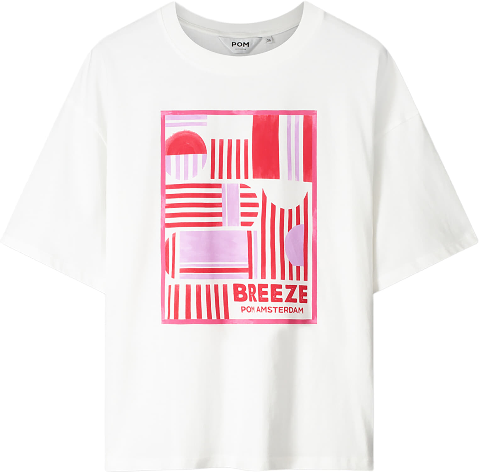 Pom Amsterdam T-shirt Breeze Wit
