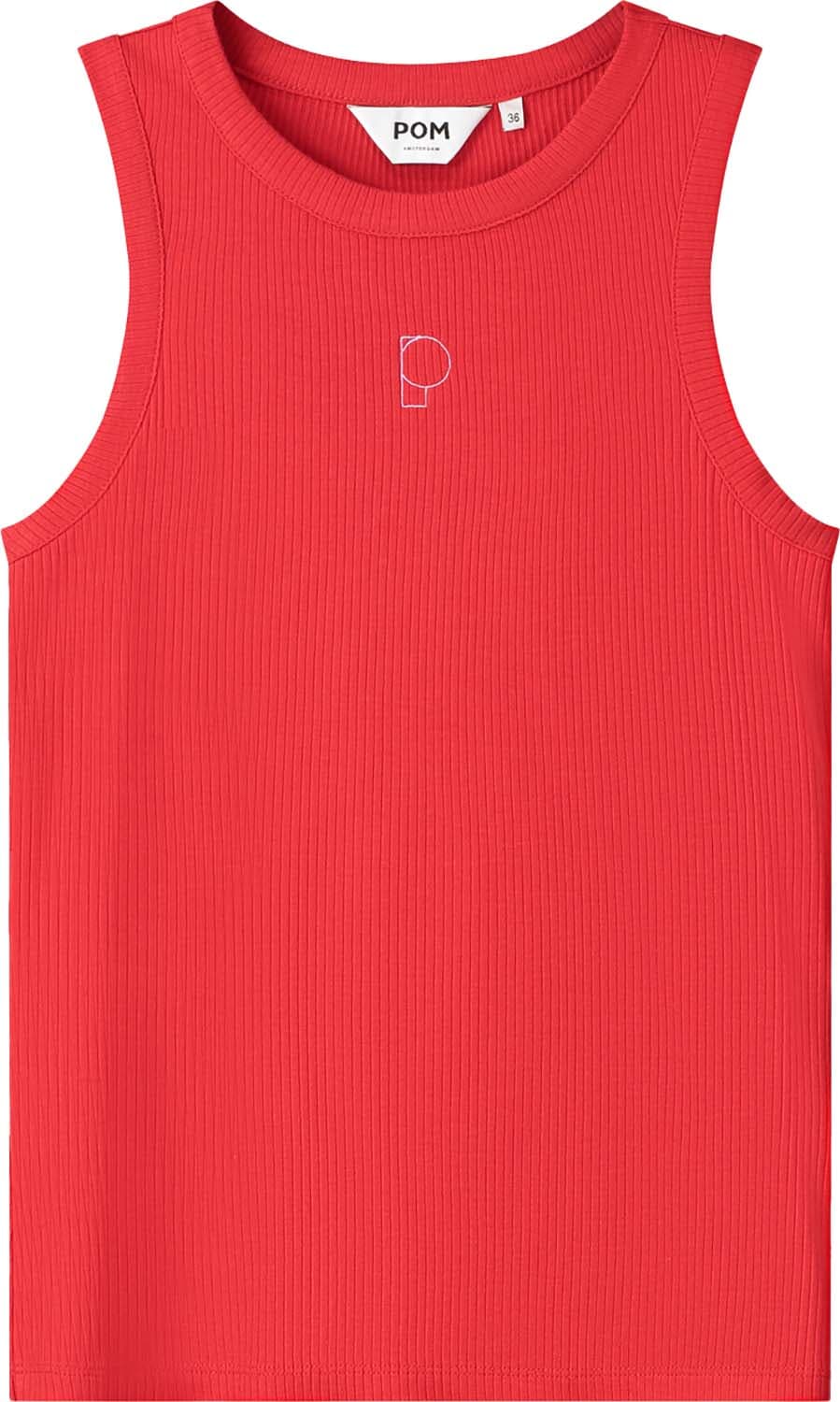 Pom Amsterdam Tanktop Rib Bloom Roze