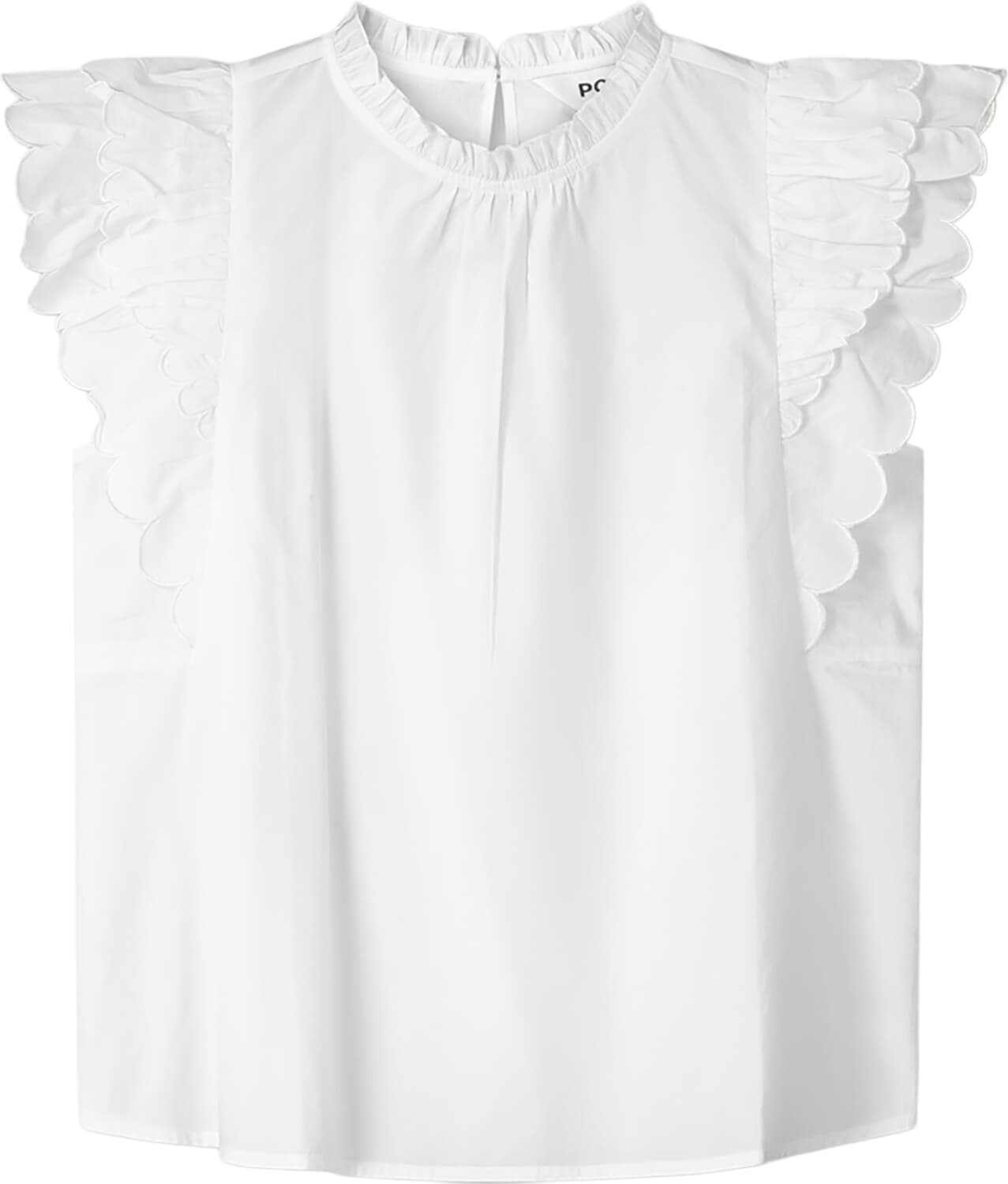 Pom Amsterdam Top Ruffles Crispy Wit