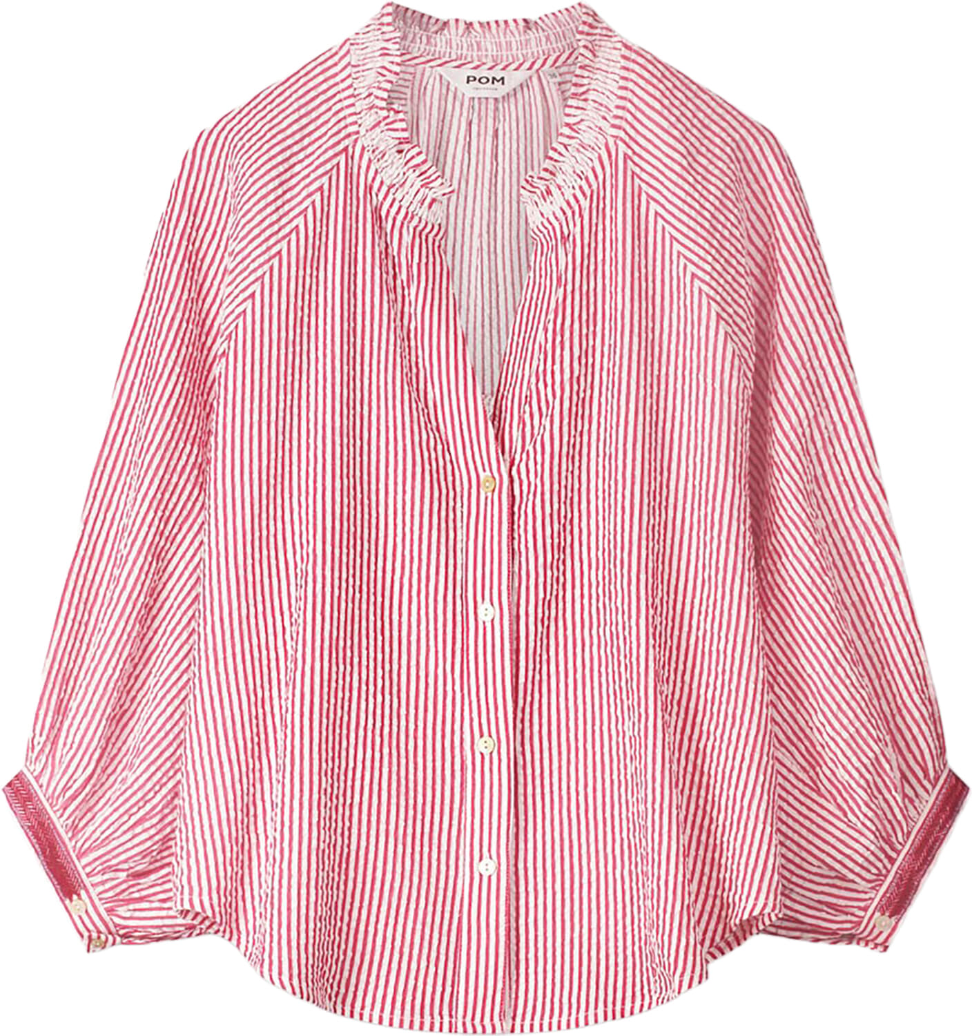 Pom Amsterdam Blouse Seersucker Roze