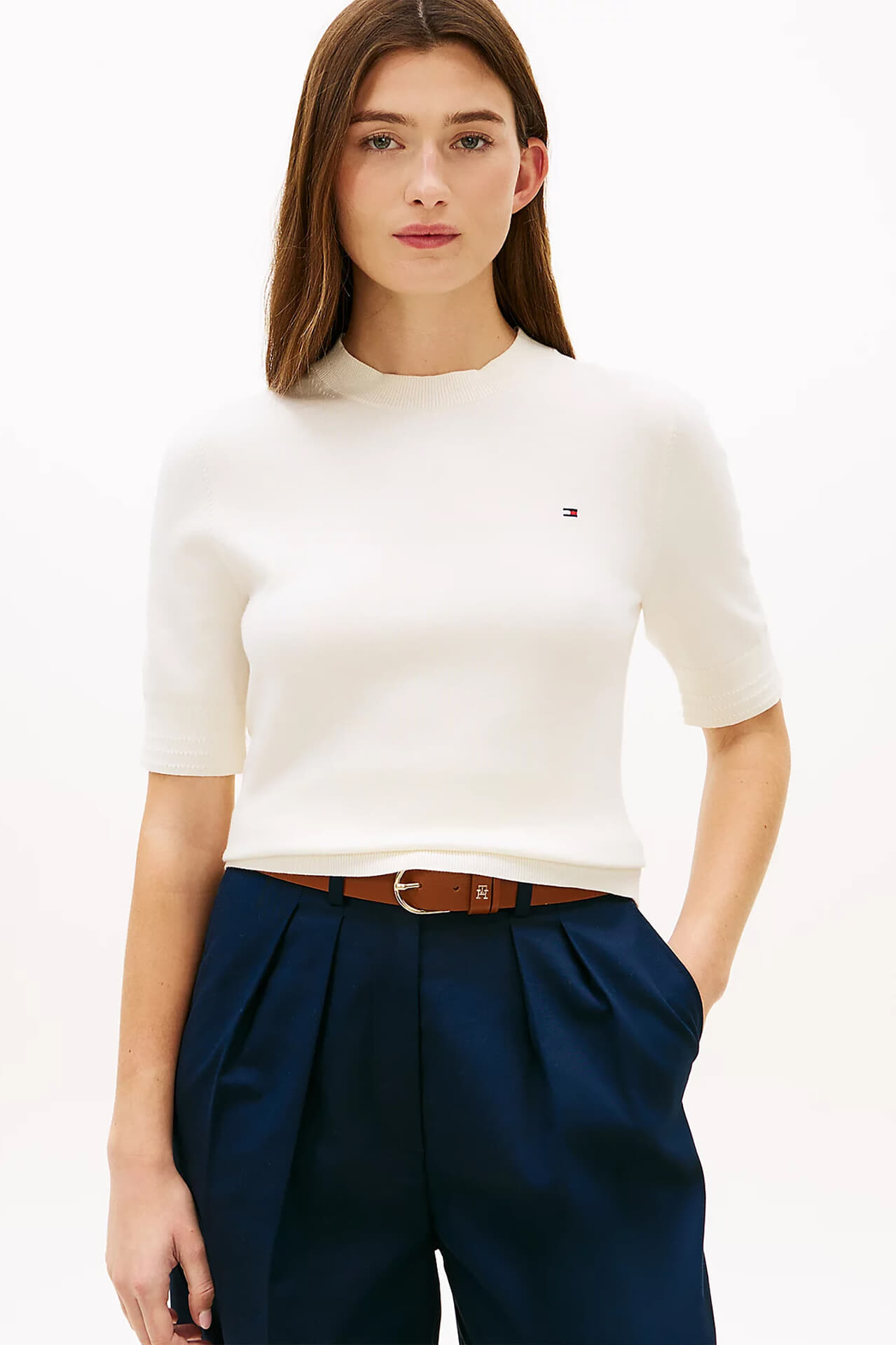 Tommy Hilfiger Fijne Trui Off White