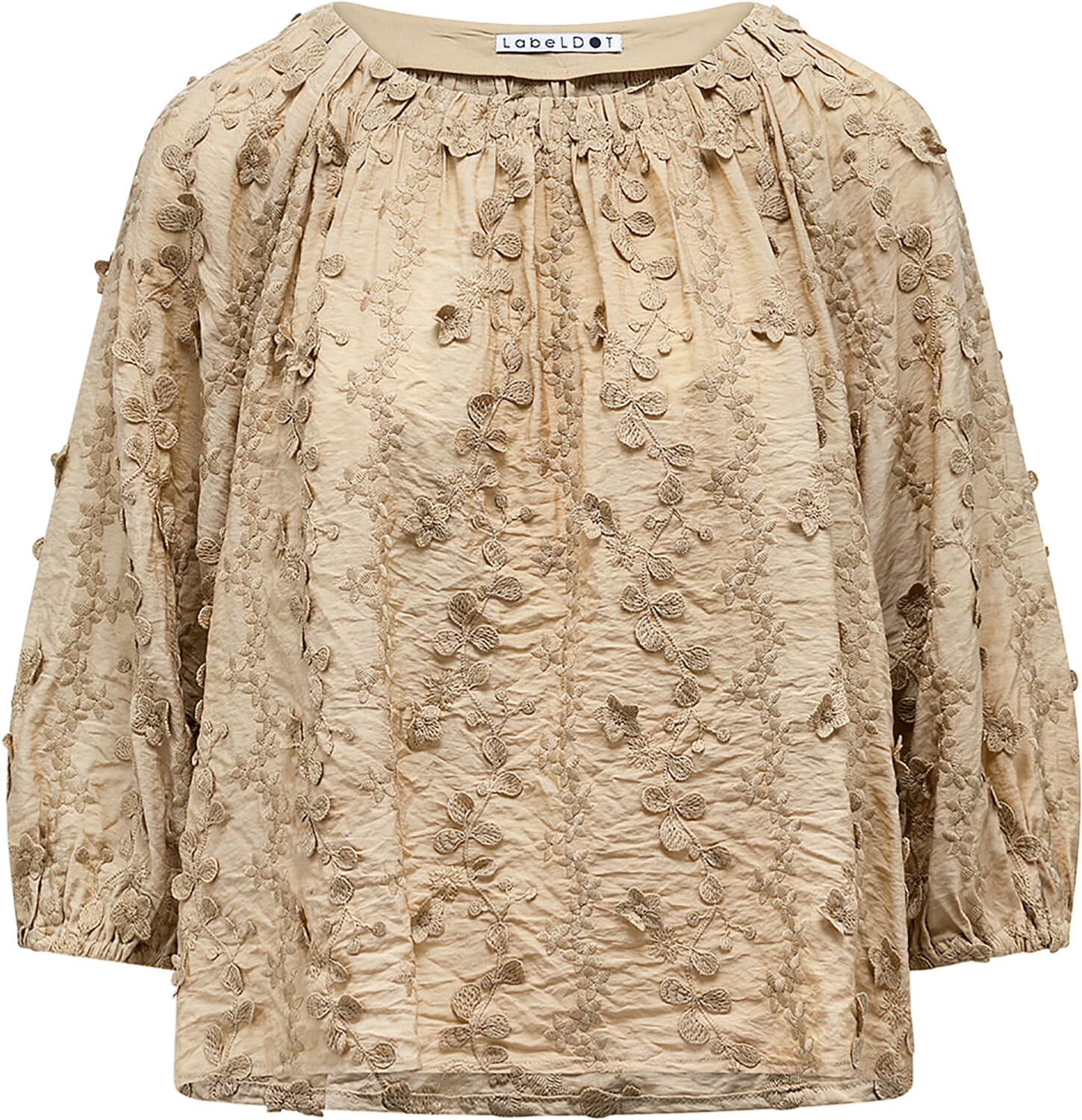 Label Dot Blouse Angel Kaki