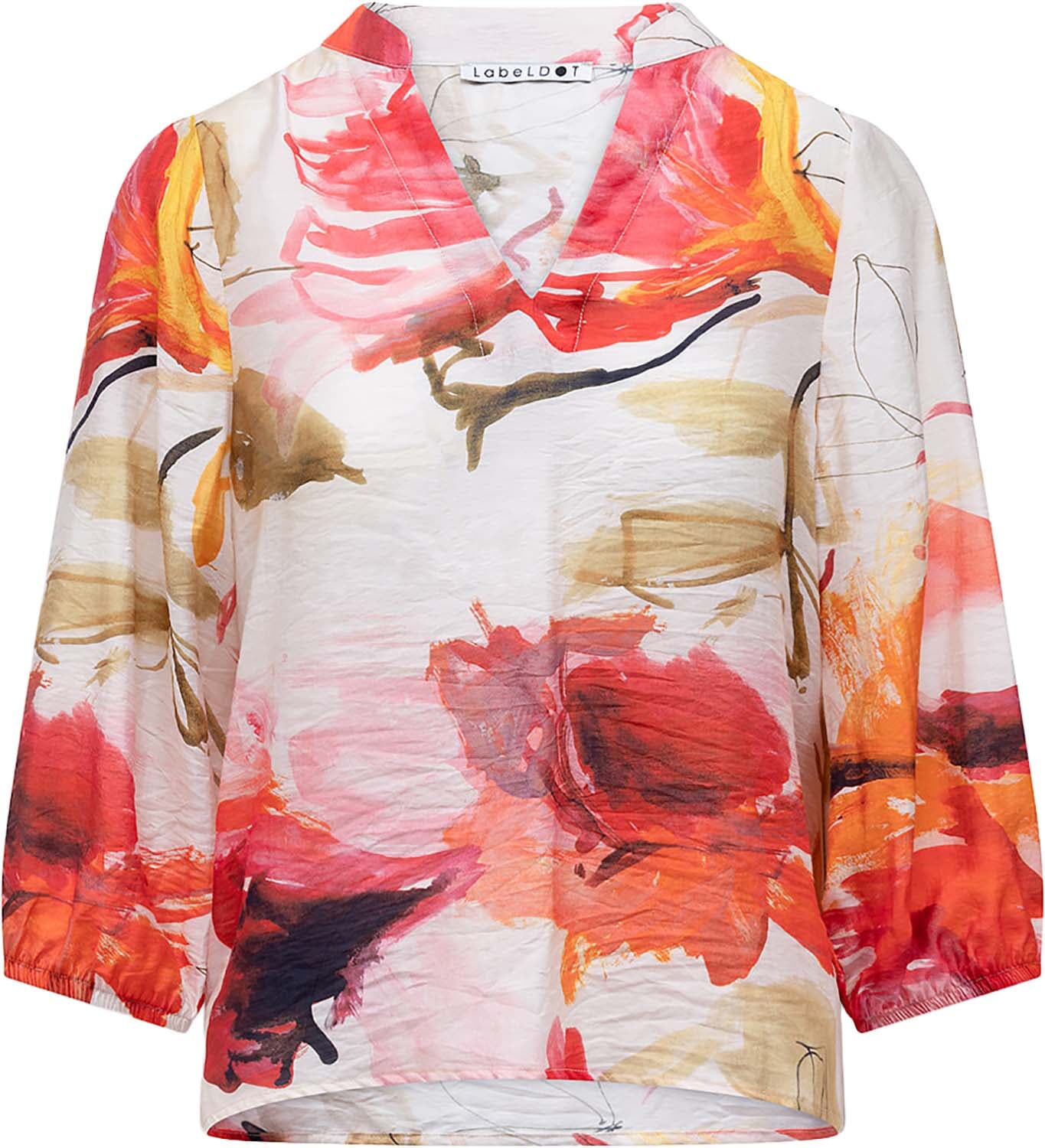 Label Dot Blouse Aman Beige