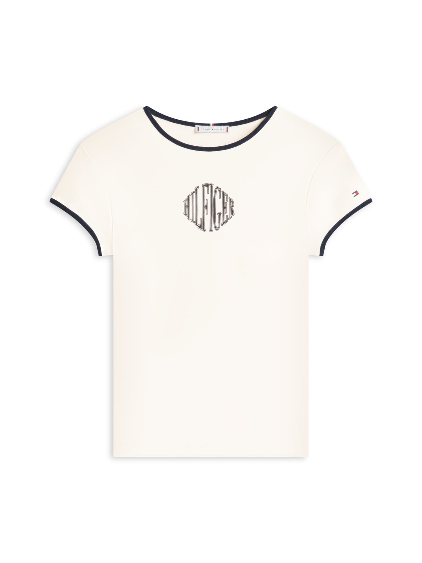 Tommy Hilfiger T-shirt Varsity slim ringer Off White
