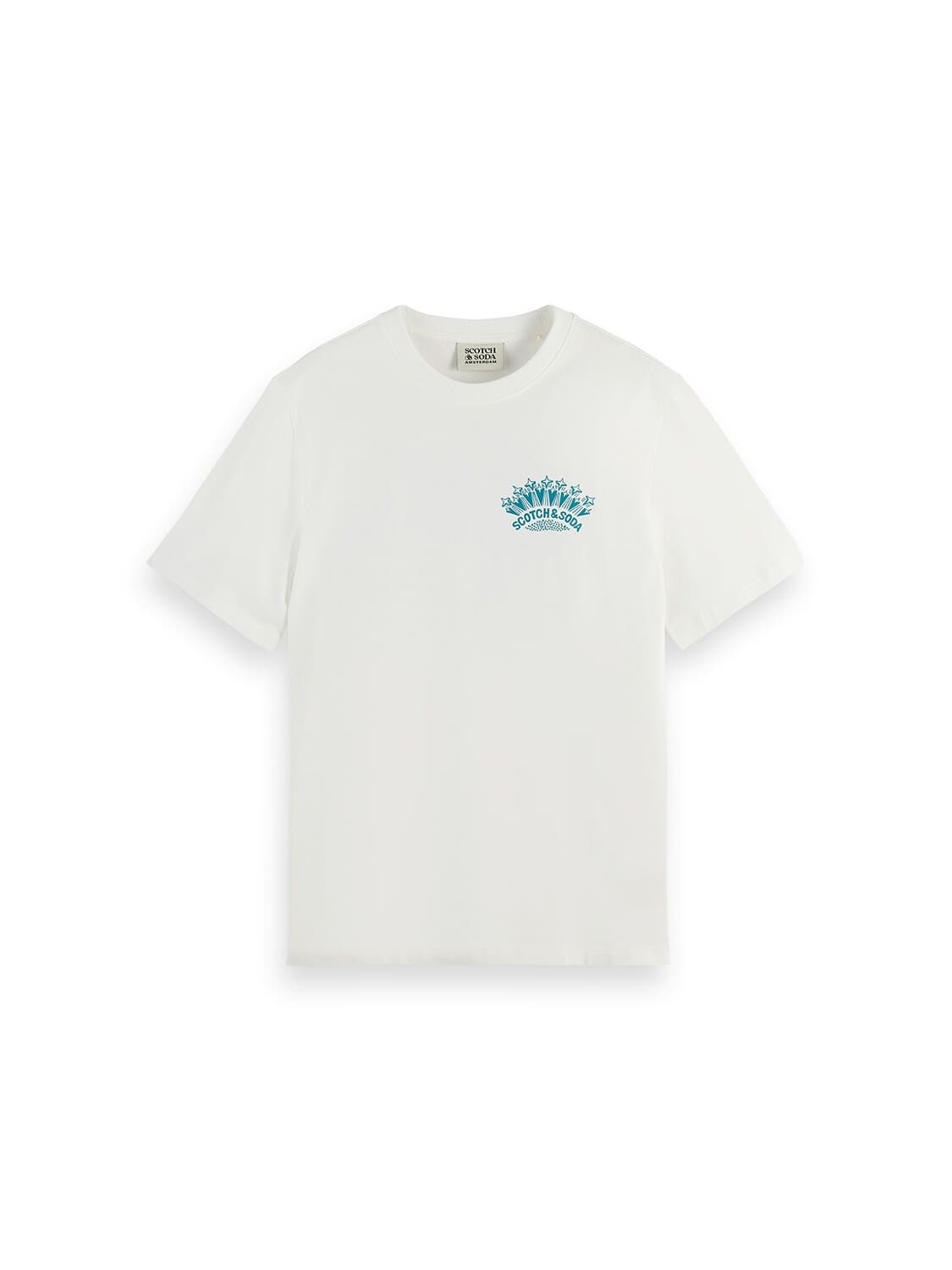 Scotch & Soda T-shirt Front and back artwork regular-fit Wit
