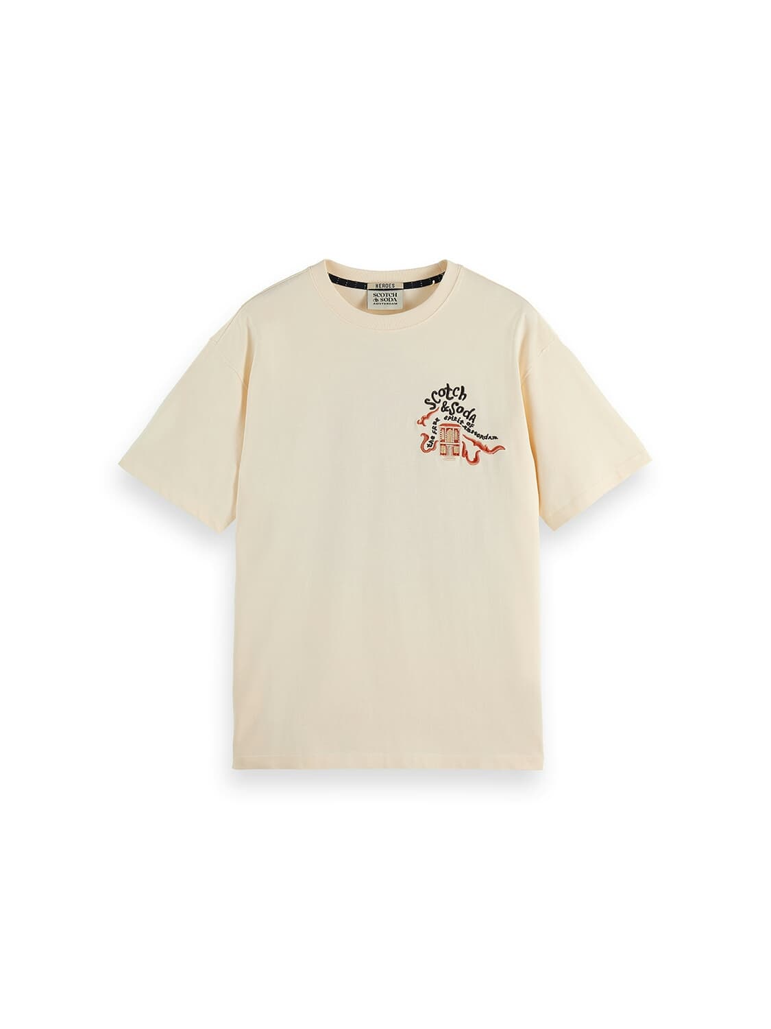 Scotch & Soda T-shirt The 40th anniversary relaxed-fit Kaki