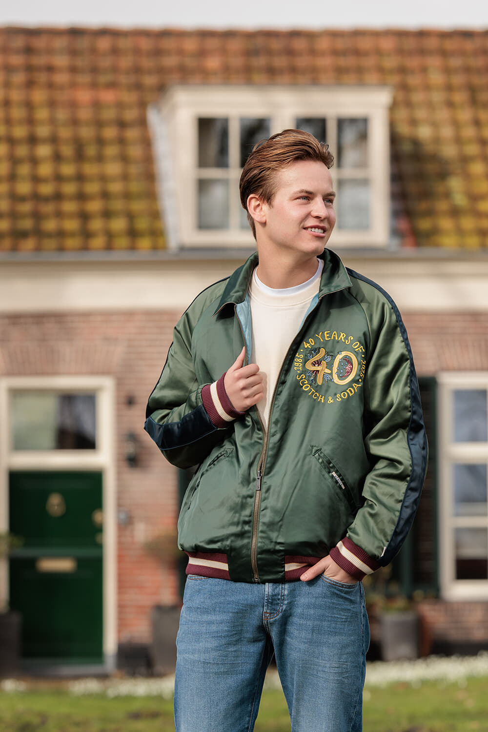 Scotch & Soda Bomberjack The 40th anniversary souvenir Army