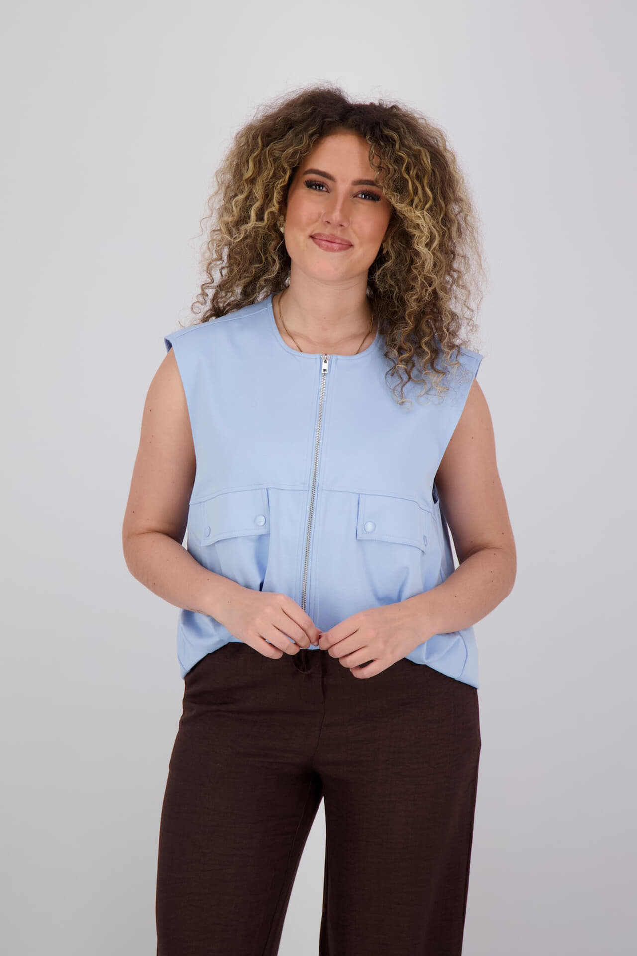 Ichi Gilet Kate Hemelsblauw