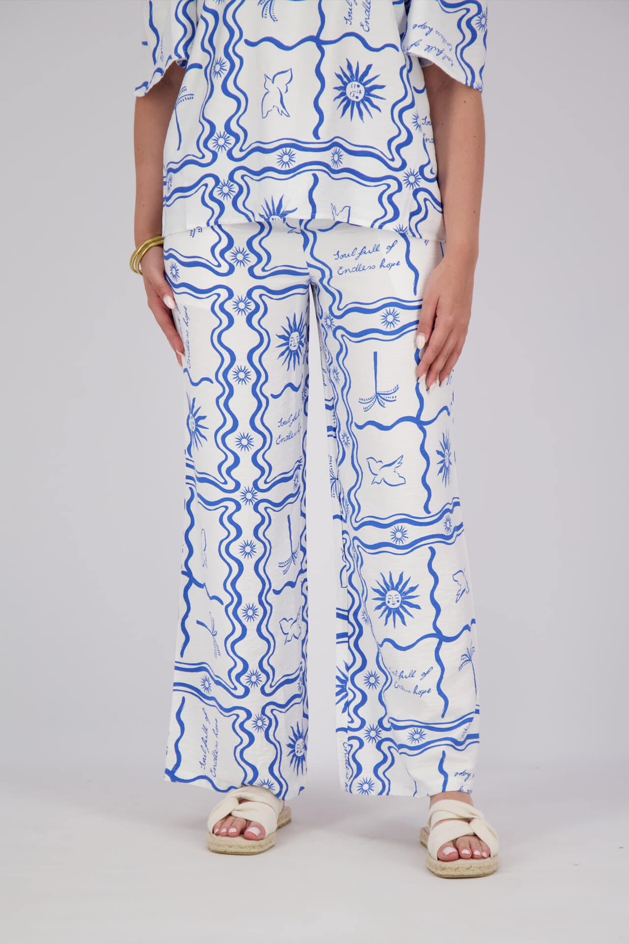 Ichi Pantalon Firisa Hemelsblauw