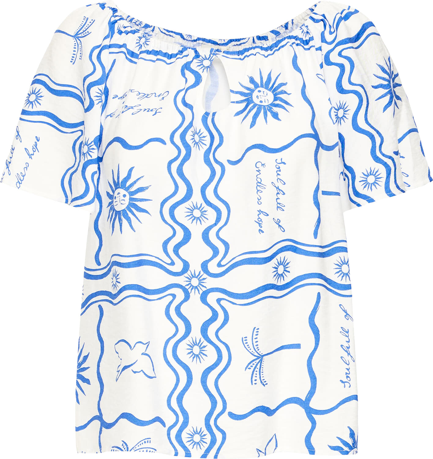 Ichi Blouse Firisa Hemelsblauw