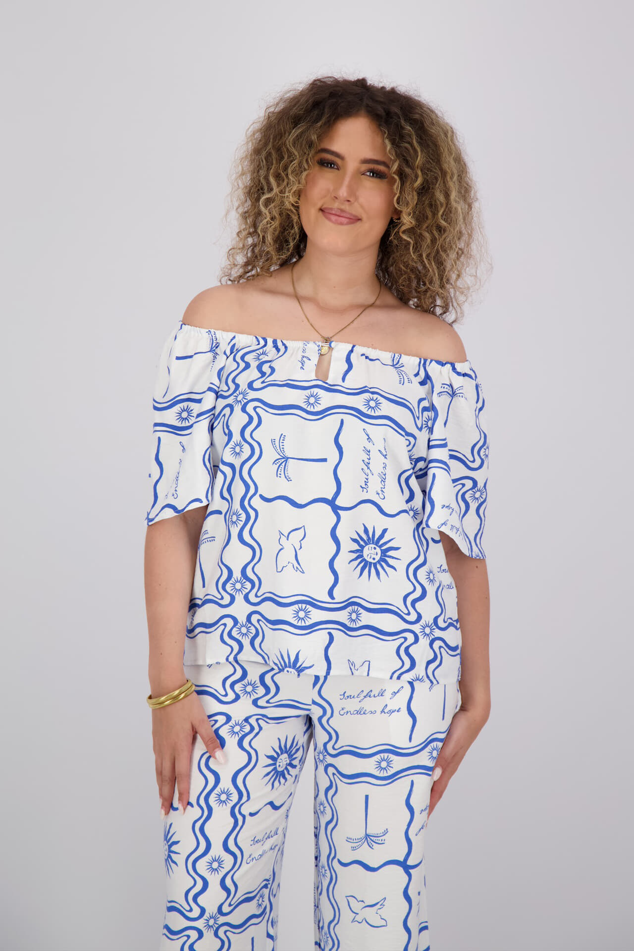 Ichi Blouse Firisa Hemelsblauw
