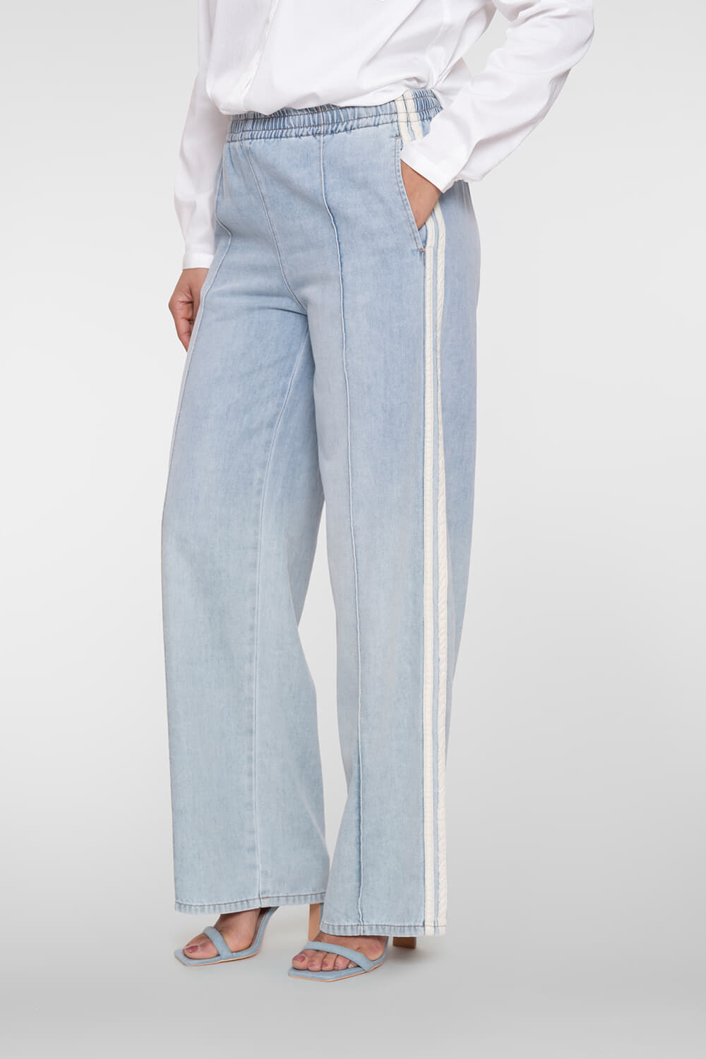 Geisha Trackpants Jogdenim Stripe Jeans Light