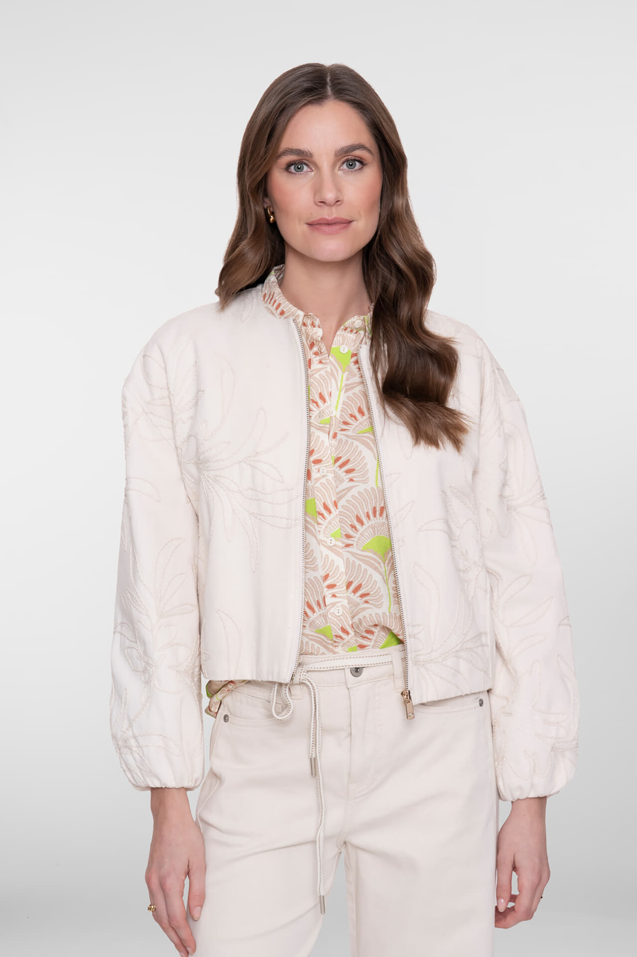 Geisha Bomberjack Embroidery Off White