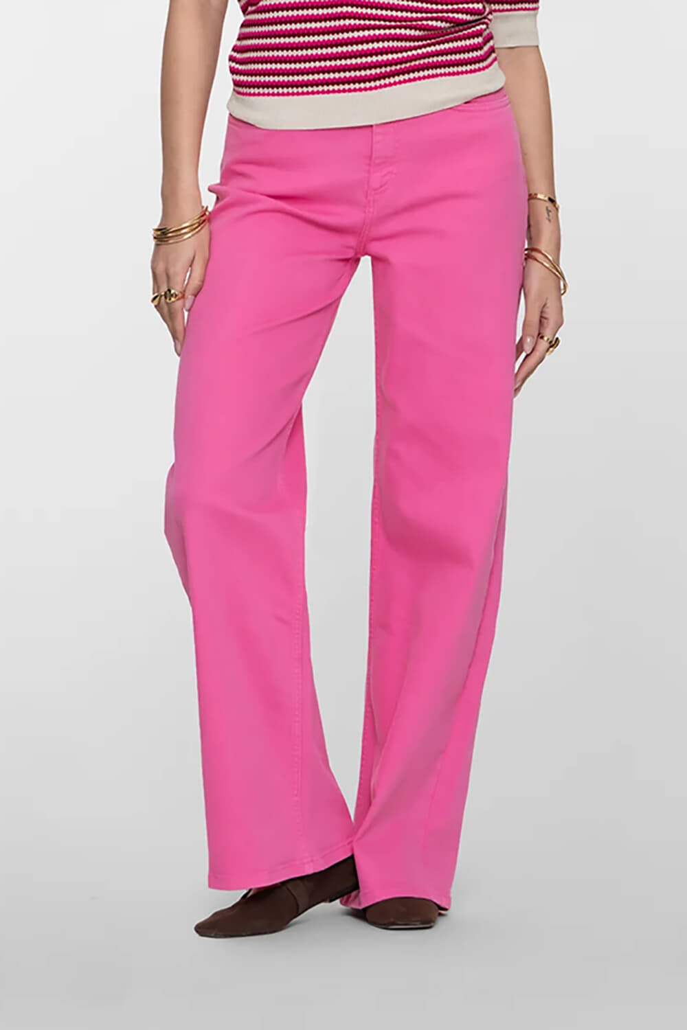 Geisha Pantalon Wide Leg Roze