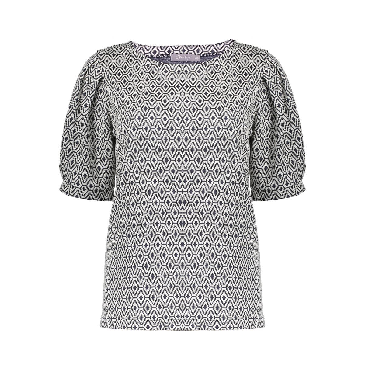 Geisha Top Jacquard Off White