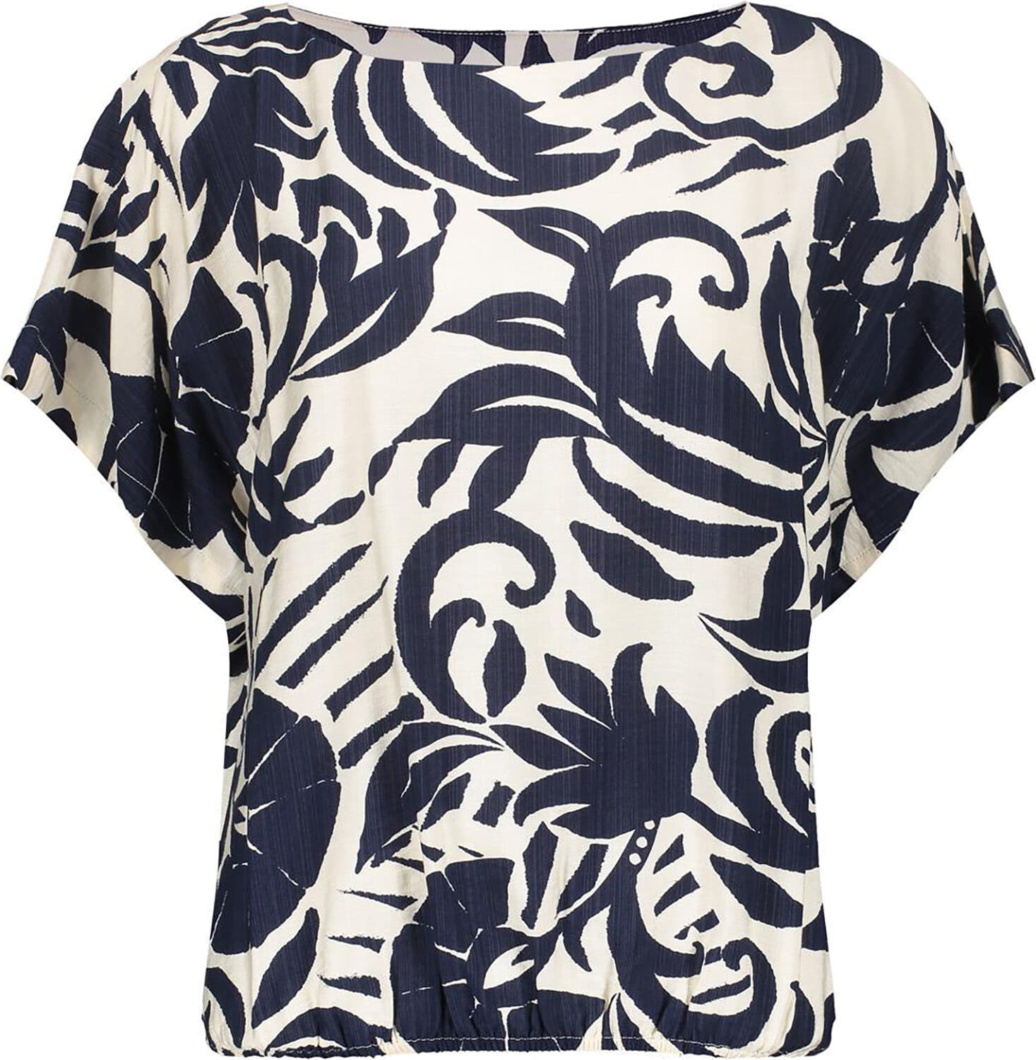 Geisha Top flower bi-color Navy