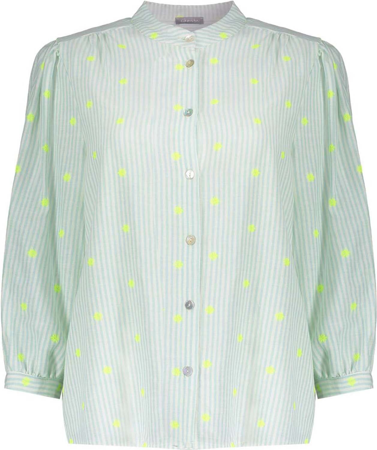 Geisha Blouse Stripes Off White