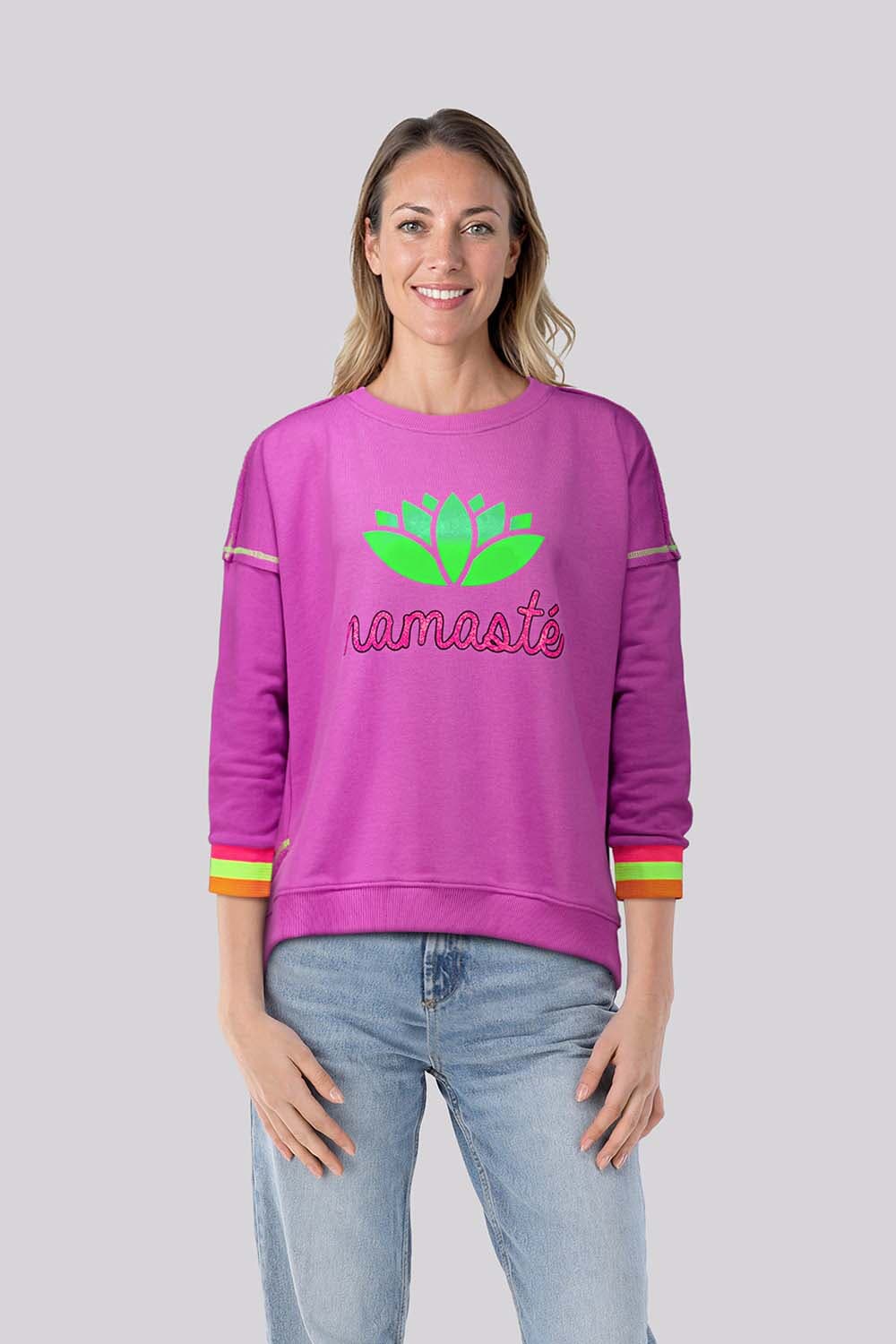 Miss Goodlife Sweater Namaste Paars