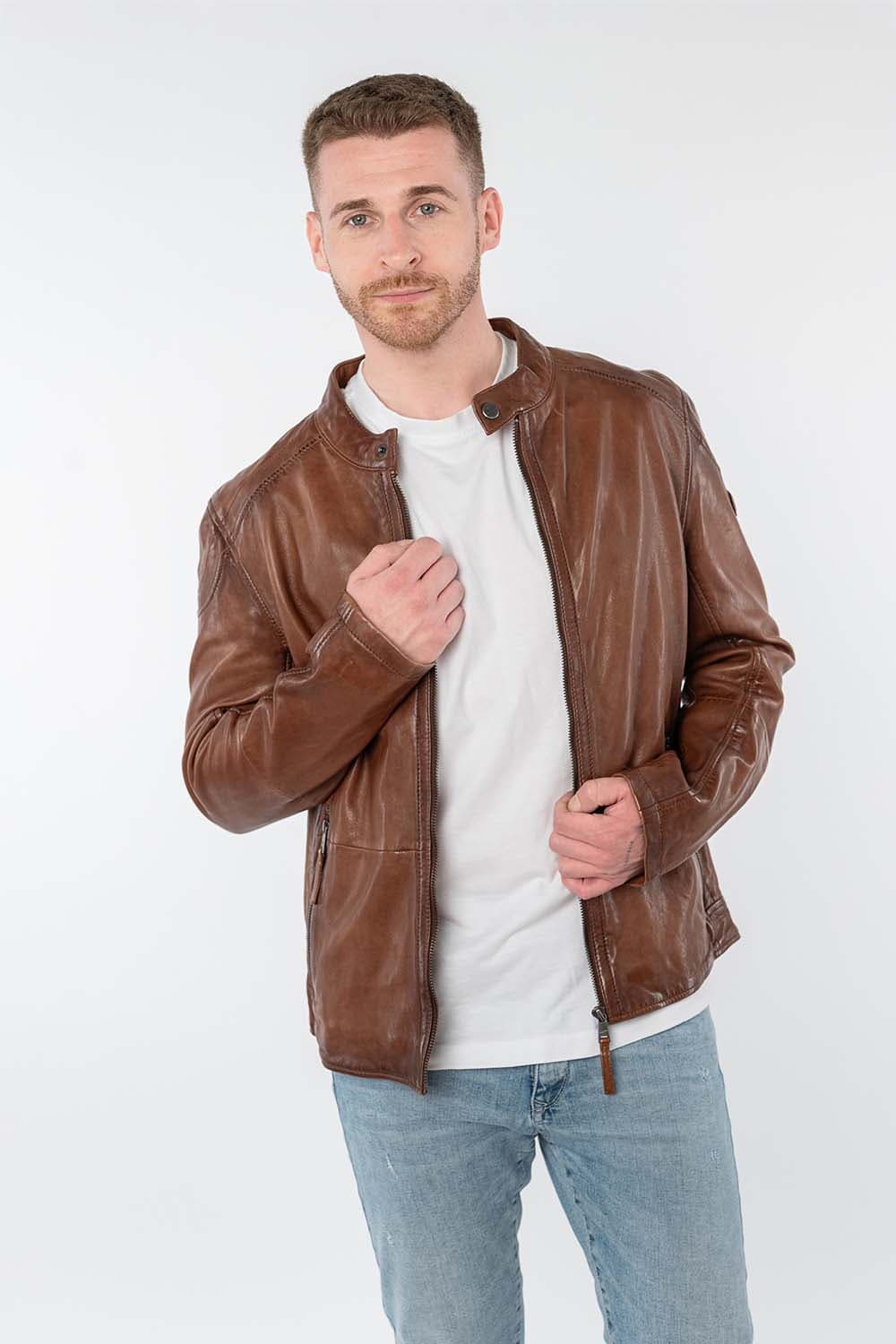 Mauritius Leren Jas Baydo Bruin