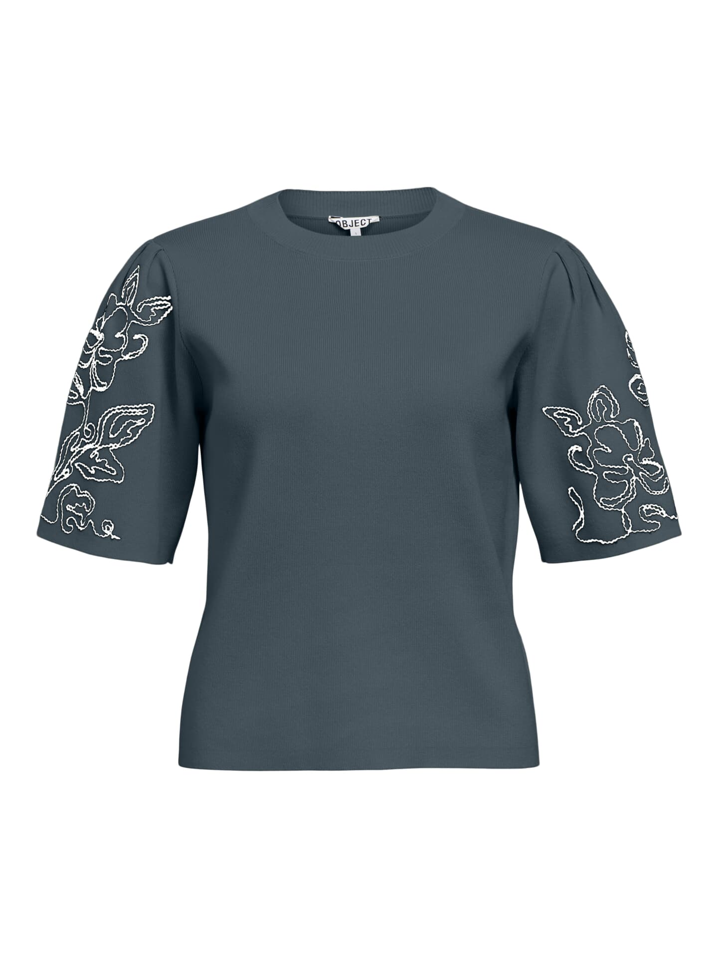 Object Gebreide Pullover Flora Petrol