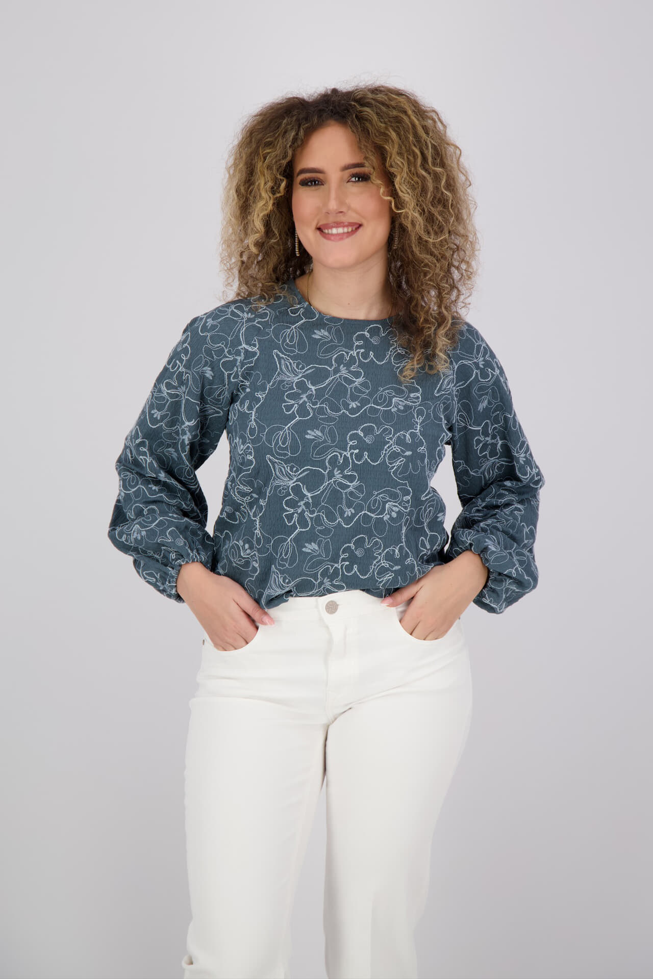 Object Blouse Alanna Petrol