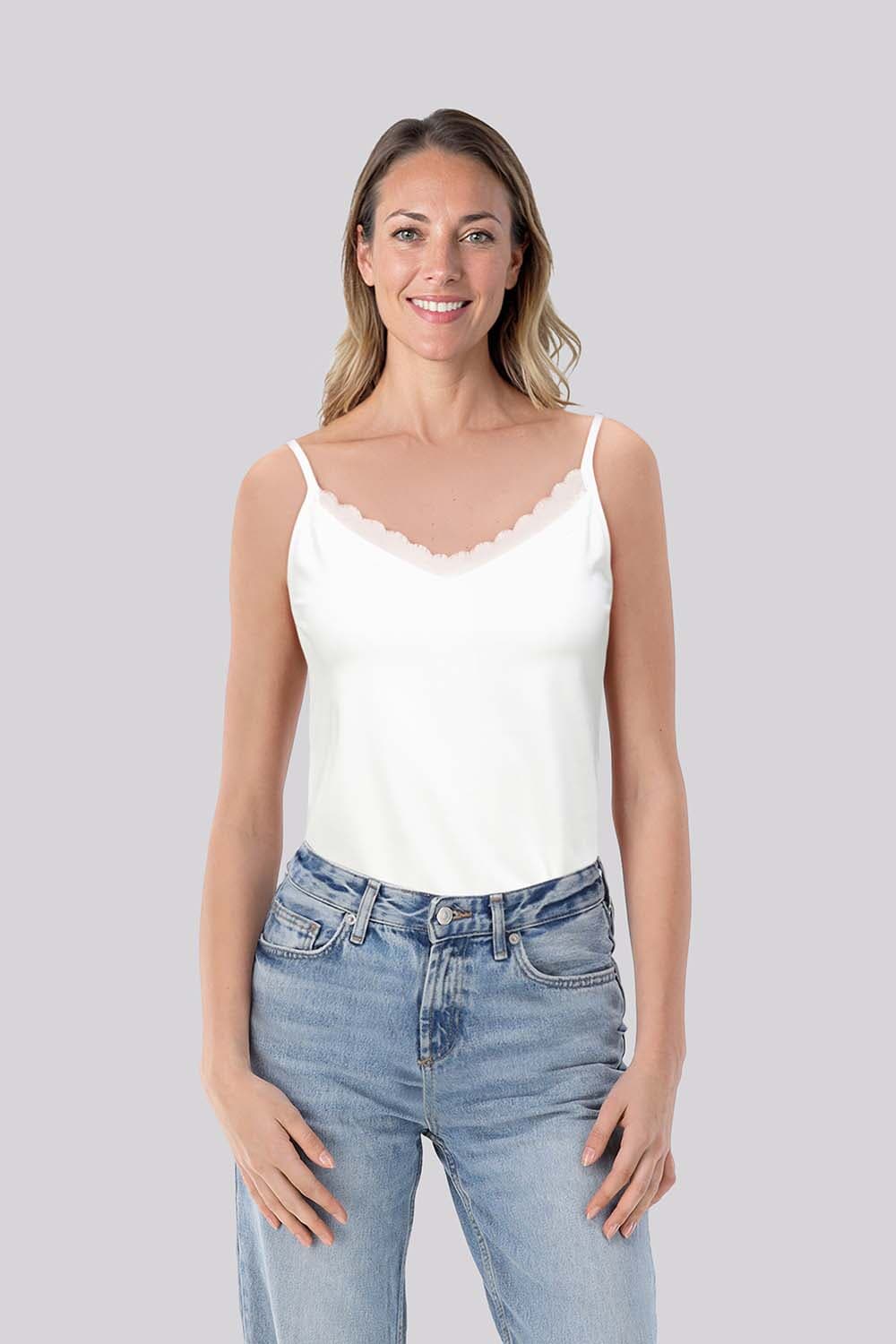 Bomont Top Lace Strape Off White