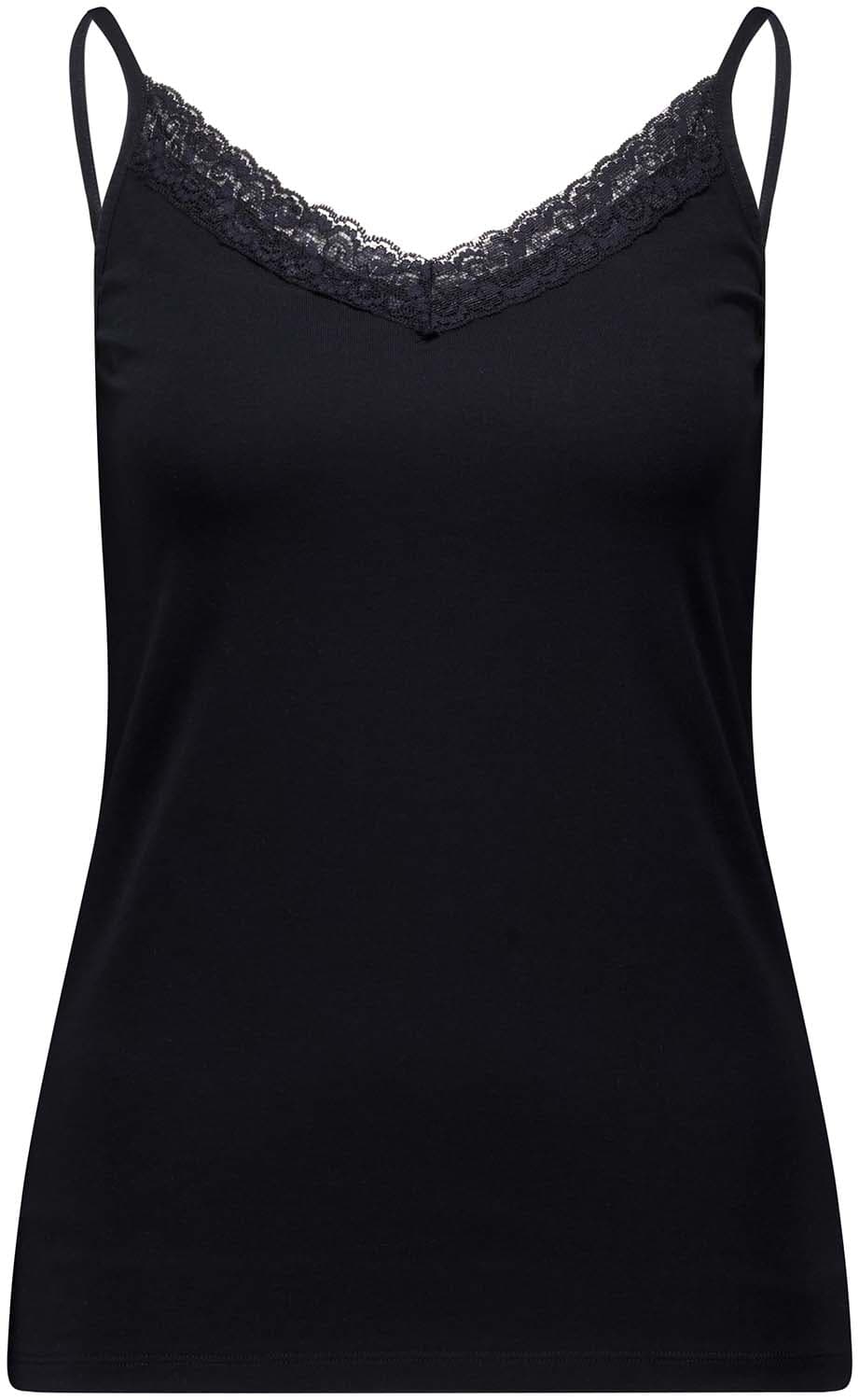 Bomont Top Lace Strape Zwart